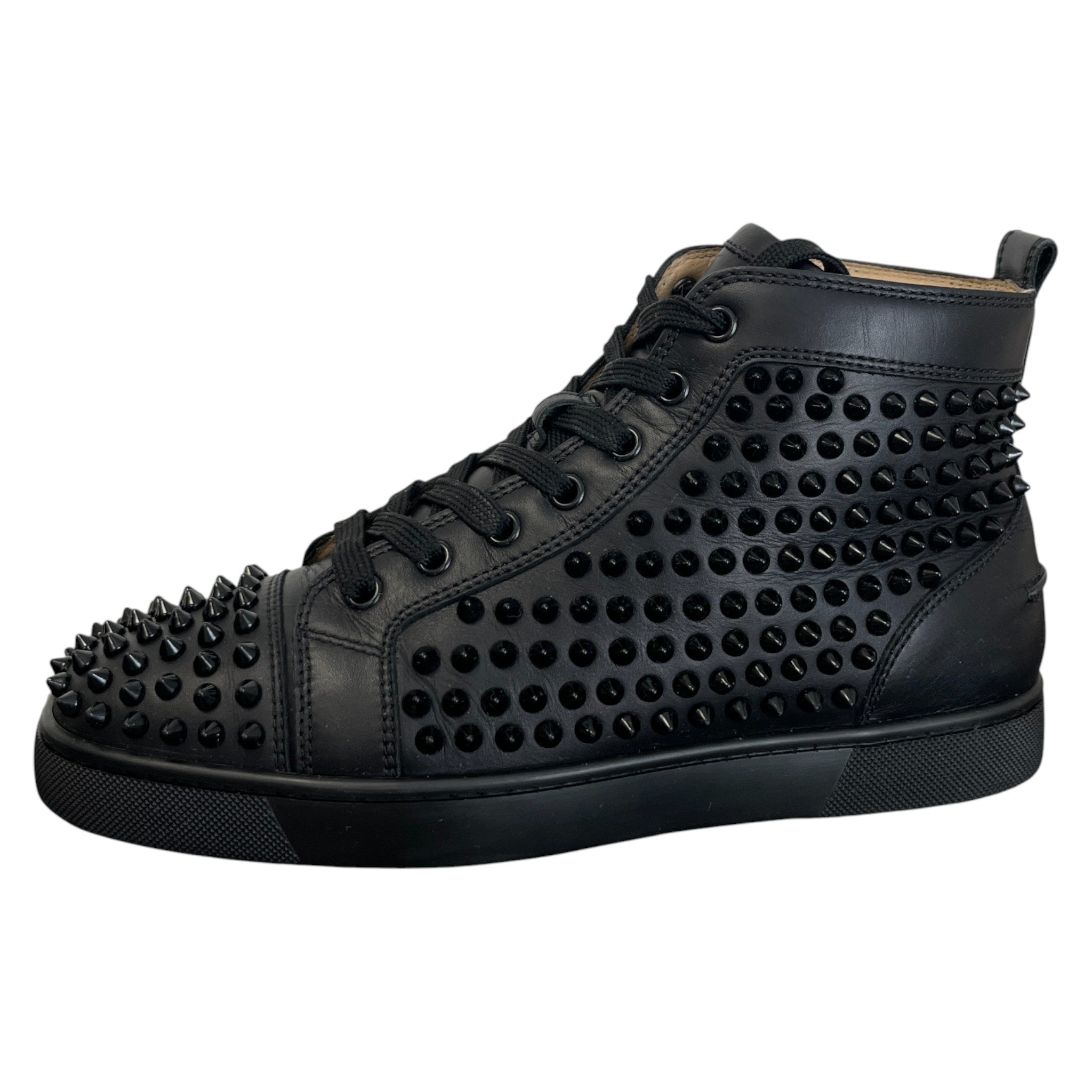 Men's Louis Spikes Flat High Trainers Black Size EU 40 / UK 6