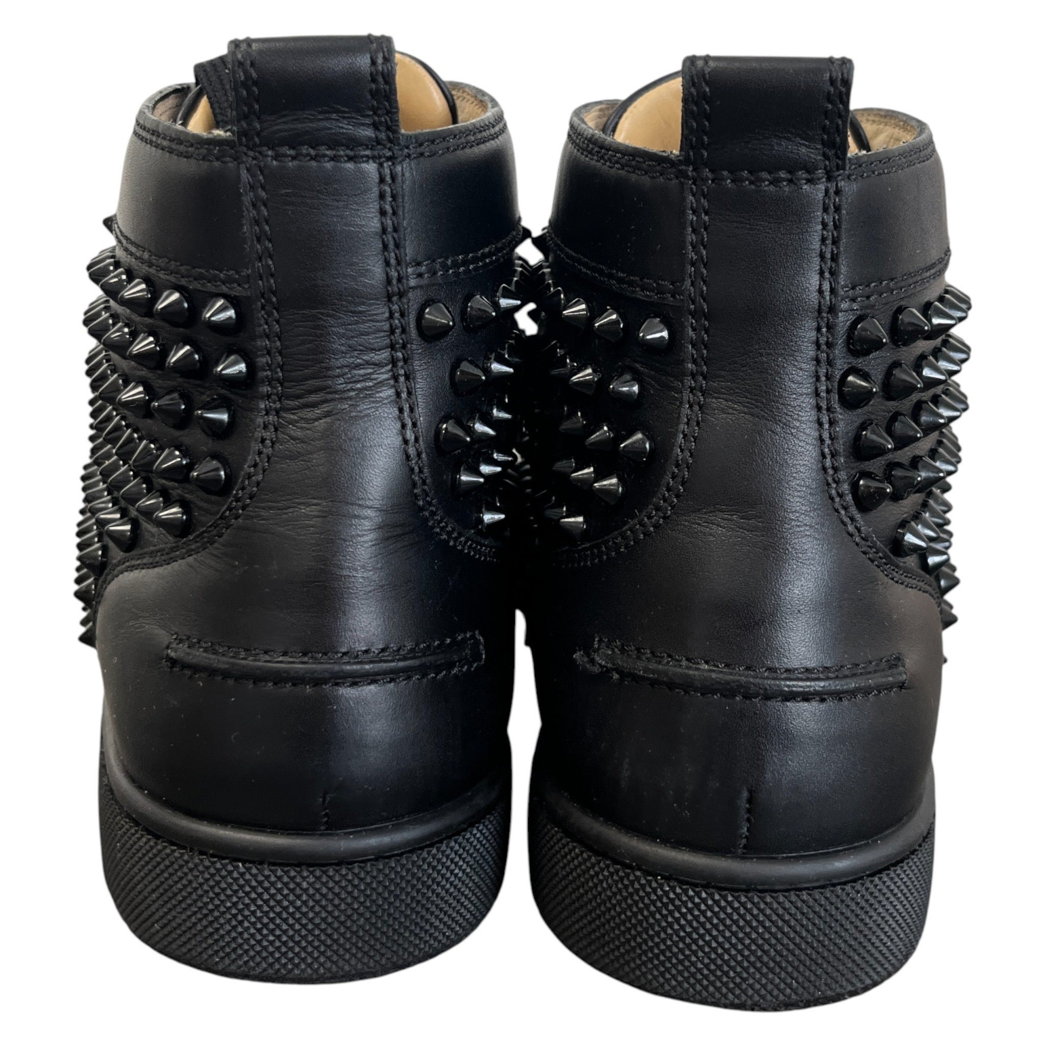 Men's Louis Spikes Flat High Trainers Black Size EU 40 / UK 6