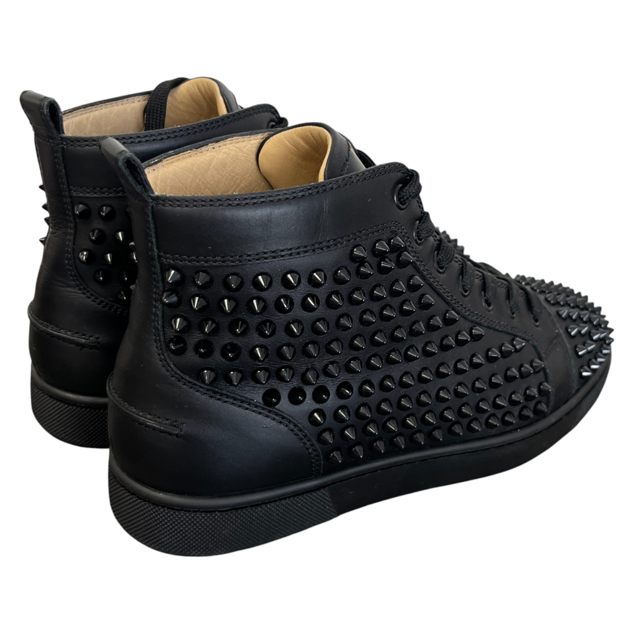 Men's Louis Spikes Flat High Trainers Black Size EU 40 / UK 6