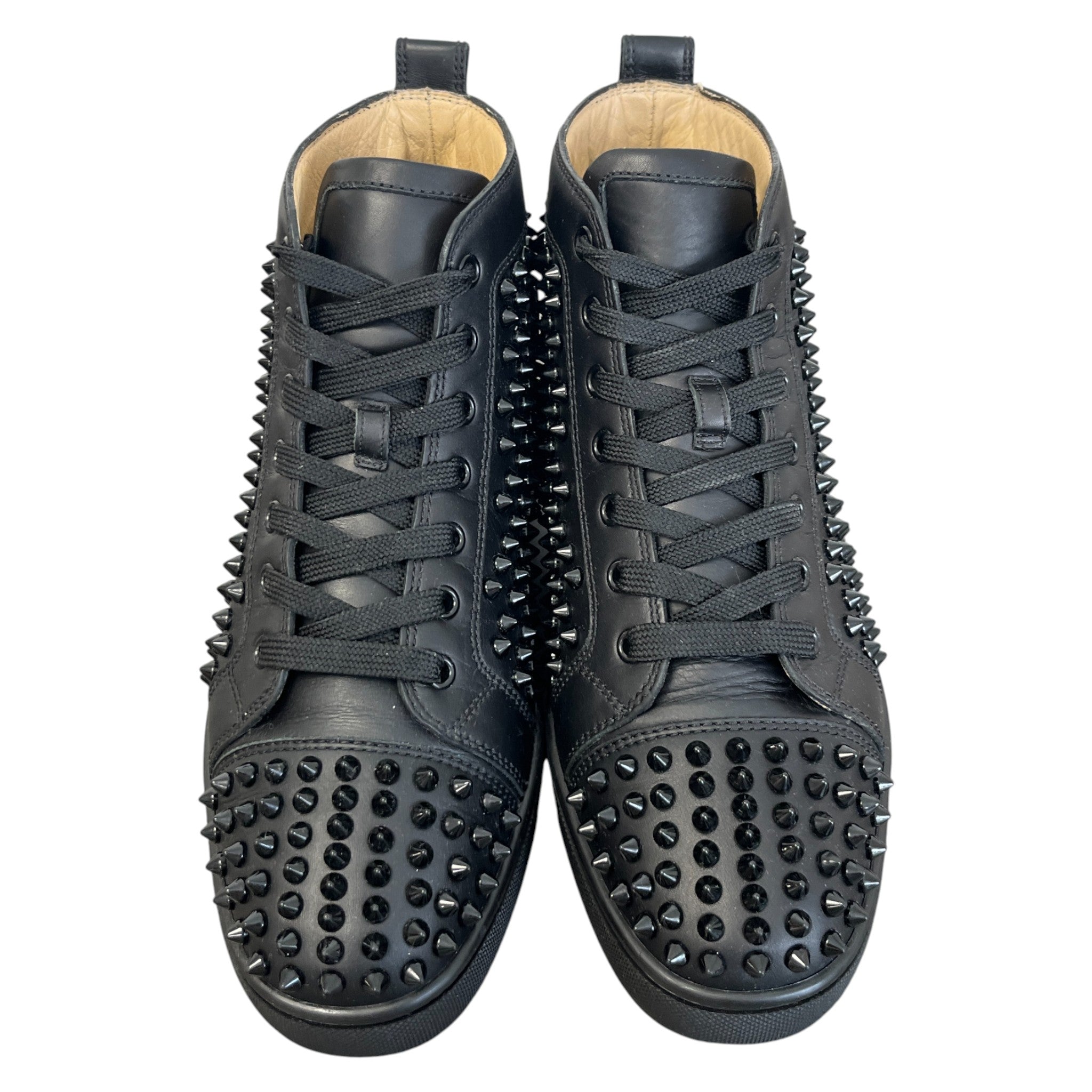 Men's Louis Spikes Flat High Trainers Black Size EU 40 / UK 6