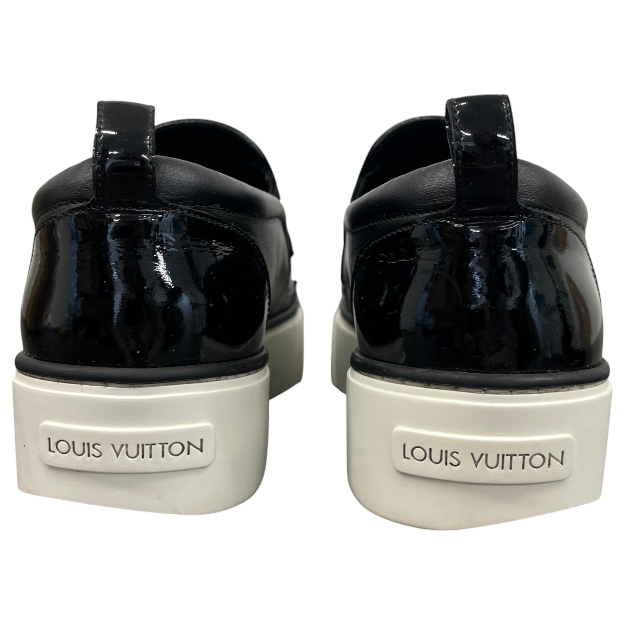 Women's Slip On Patent Low Trainers Black Size EU 37.5 / UK 4.5