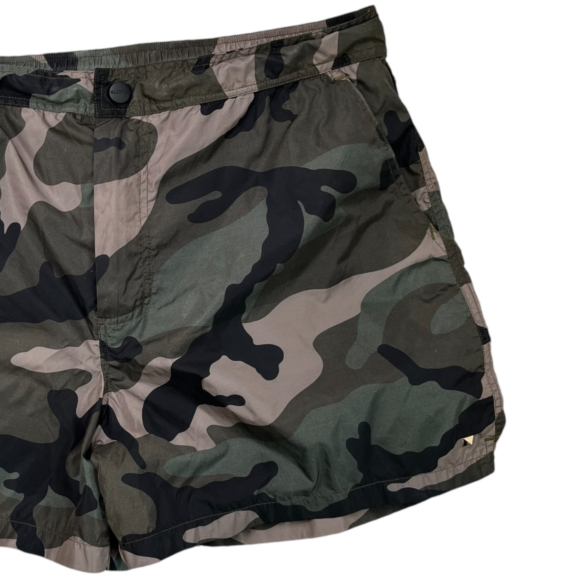 Men's Camouflage Swim Shorts Khaki Size W30 / IT 46