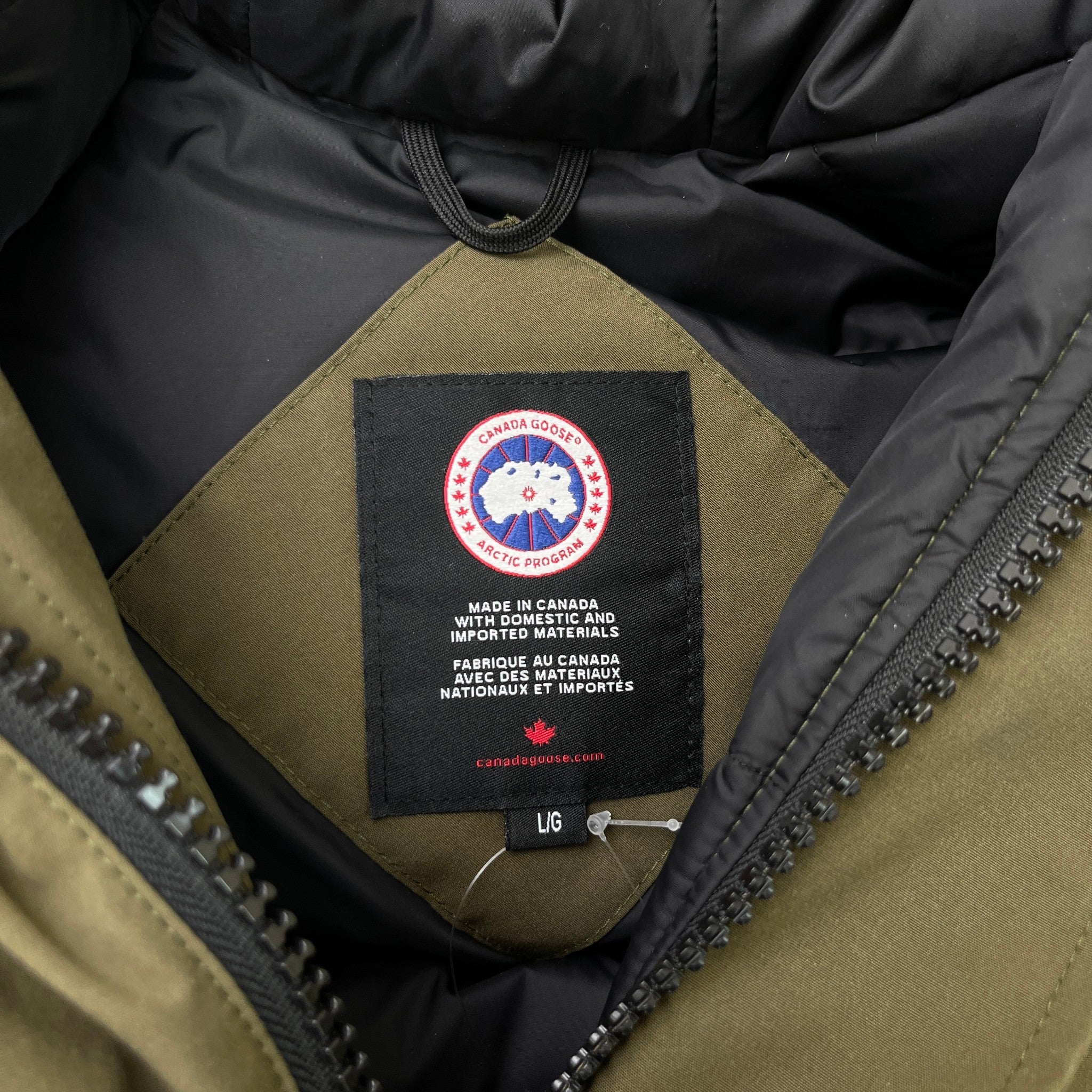 Men's Chilliwack Bomber Down Jacket Khaki Size L