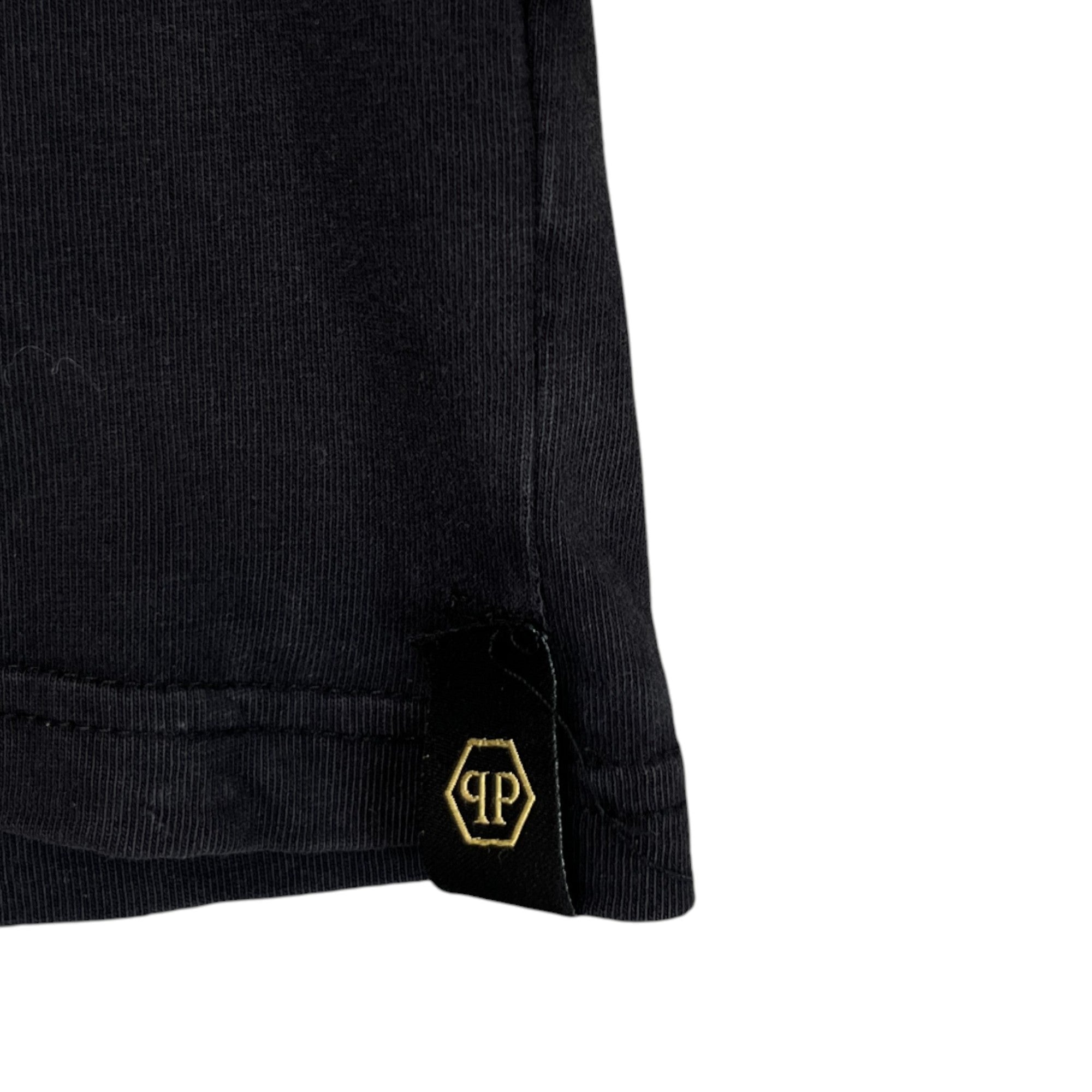 Men's Applique Star Logo T-Shirt Black Size S