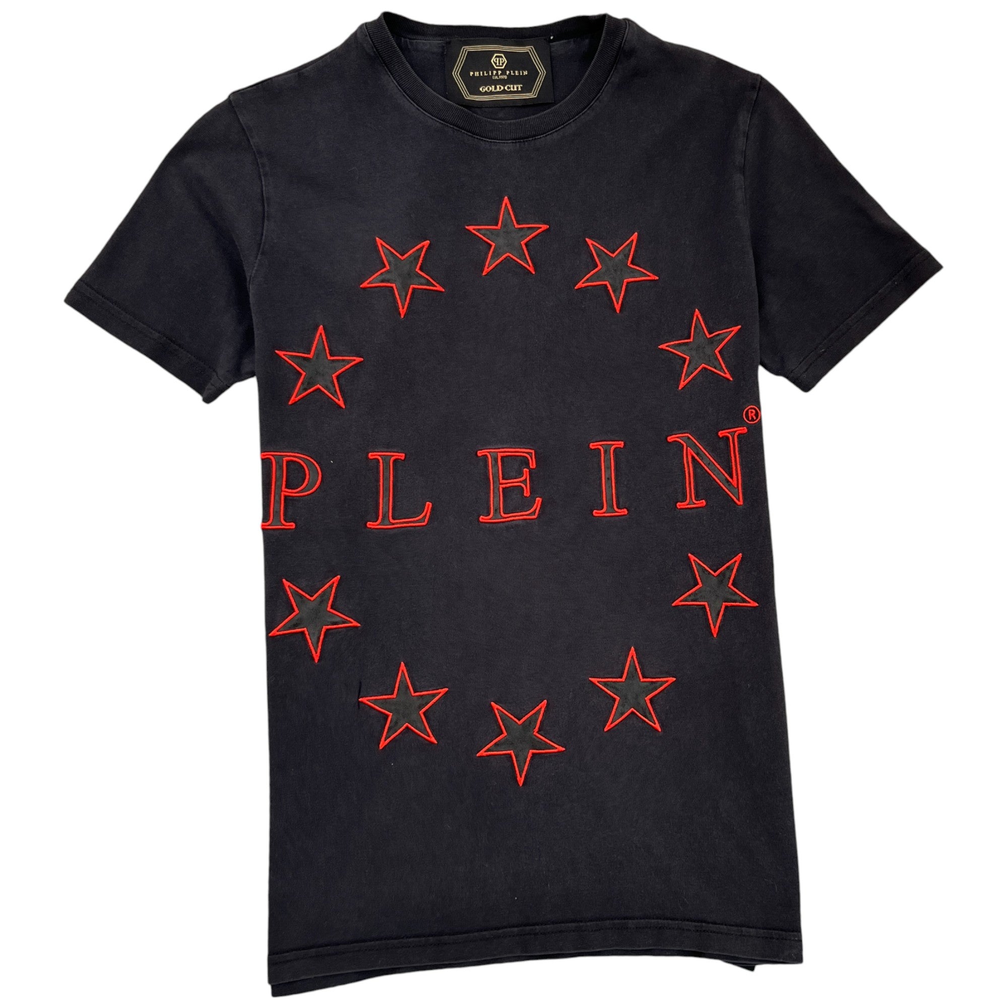 Men's Applique Star Logo T-Shirt Black Size S