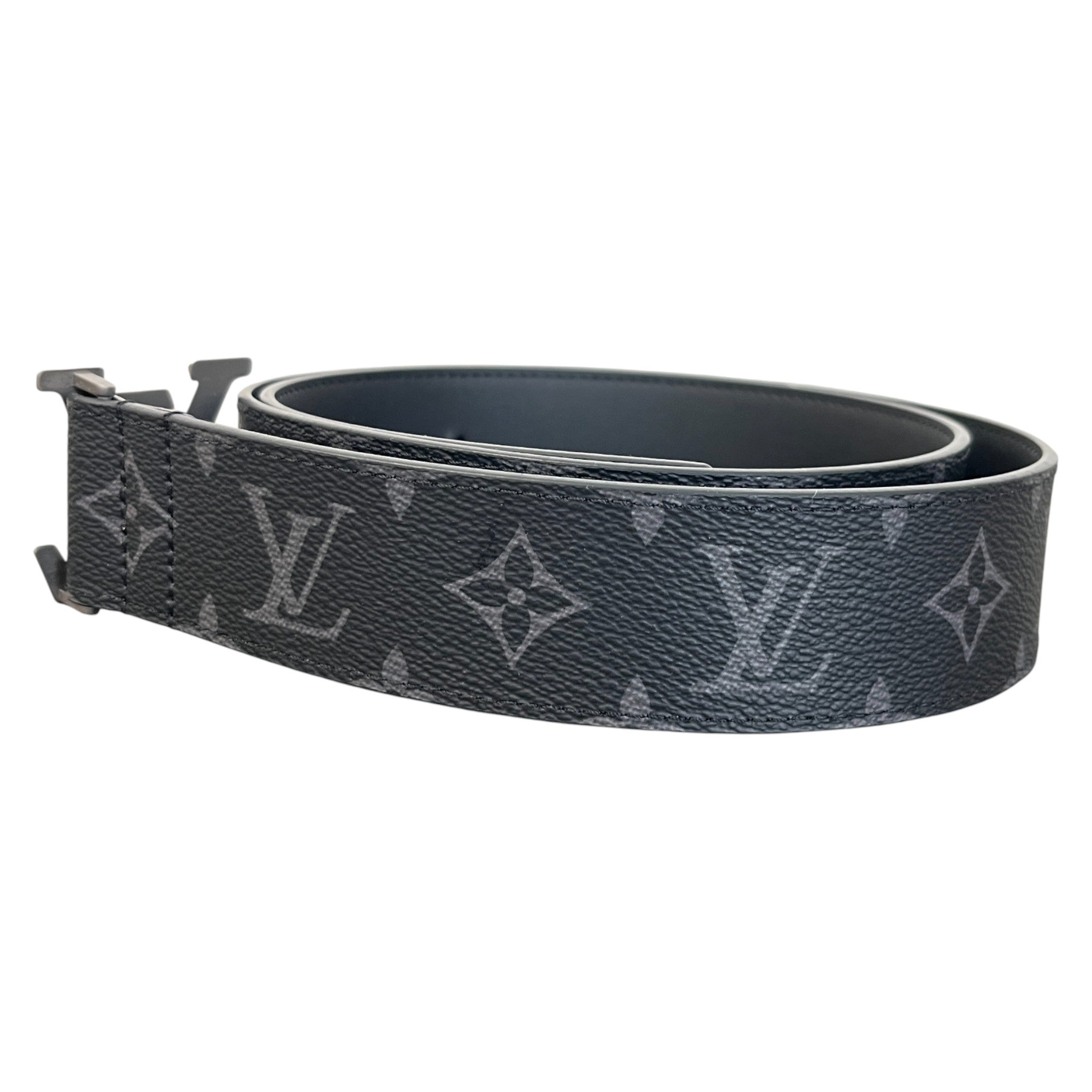 Men's Monogram Eclipse Lv Initials Belt Black