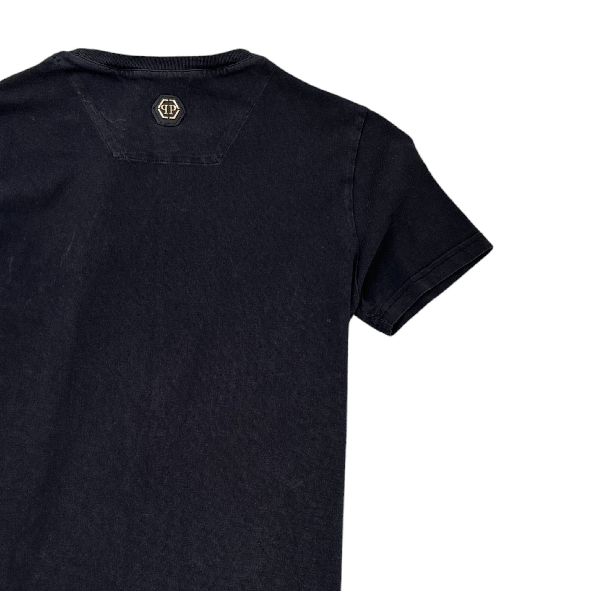 Men's Applique Star Logo T-Shirt Black Size S