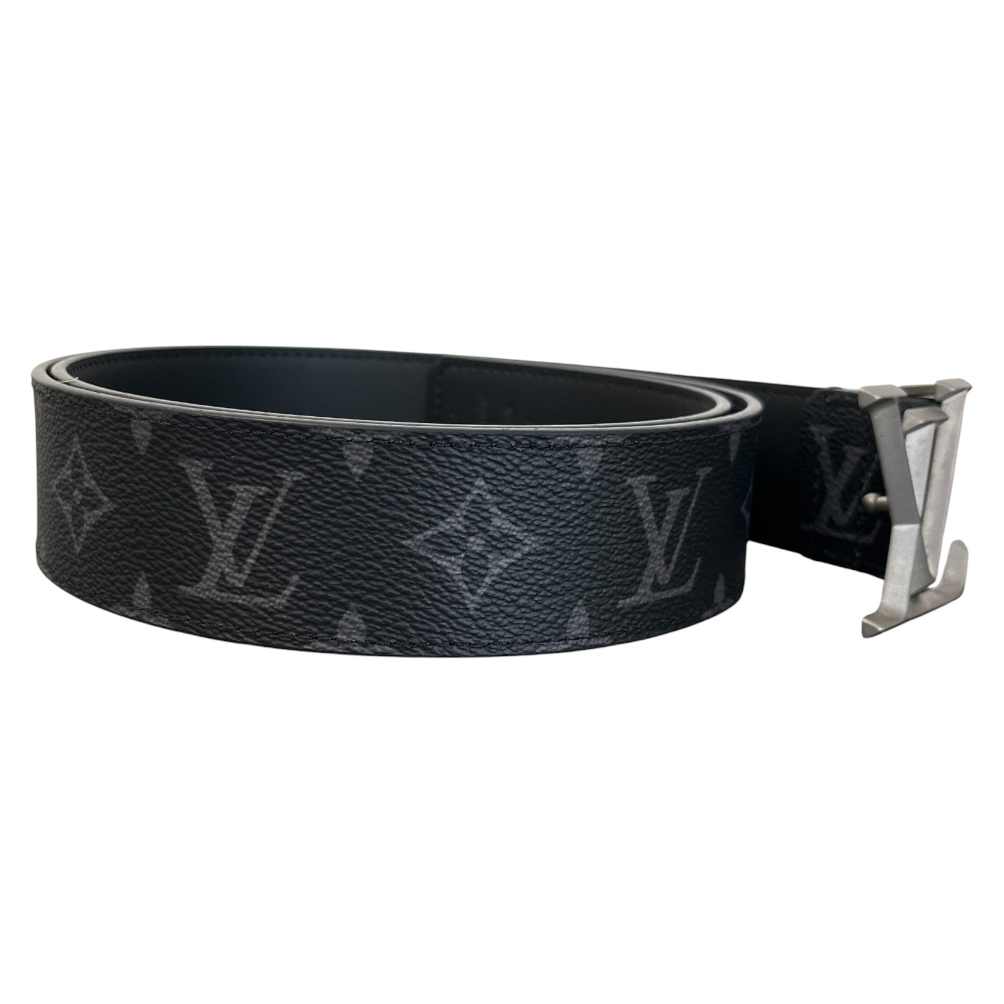 Men's Monogram Eclipse Lv Initials Belt Black