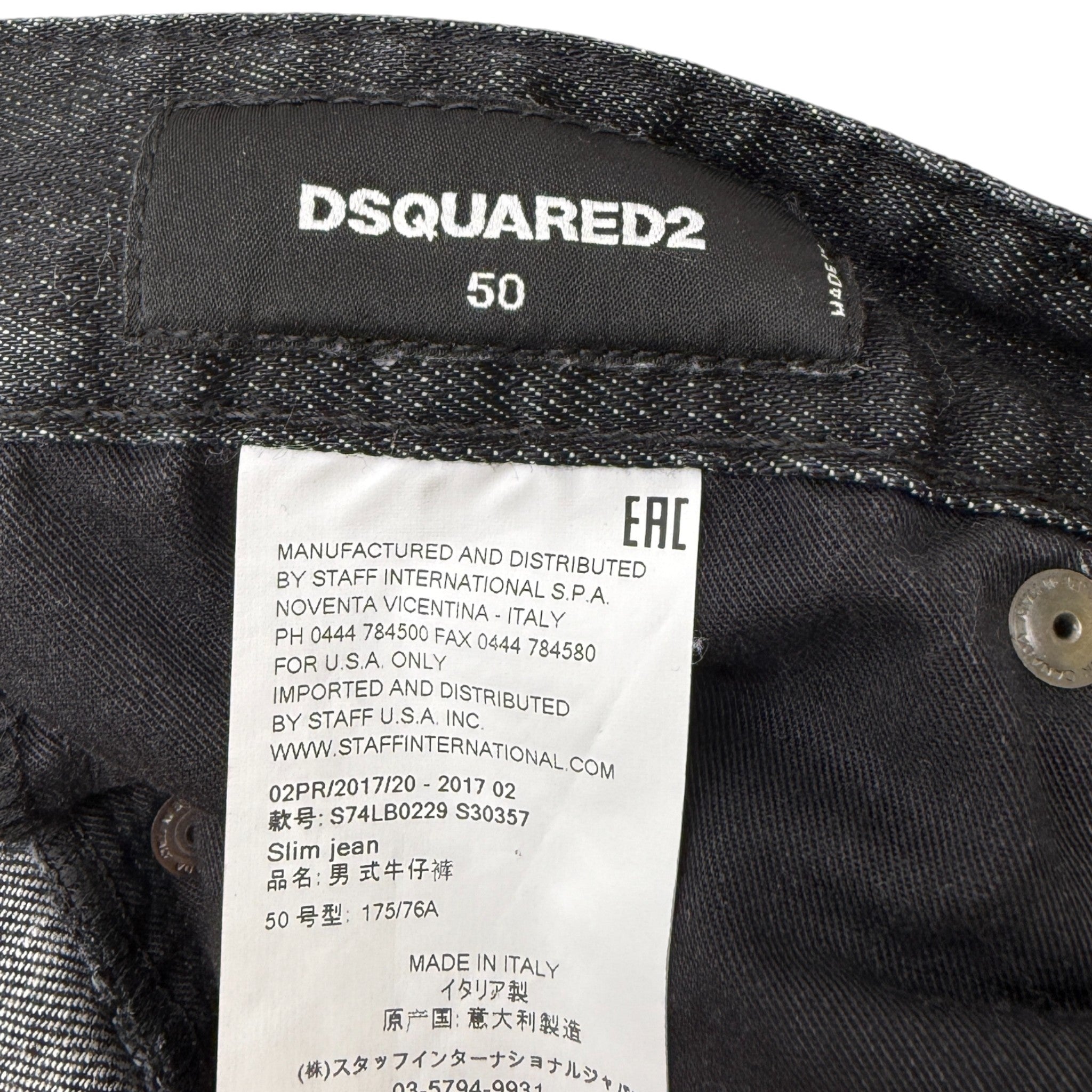 Men's Applique Logo Jeans Blue Size IT 50 / UK 34