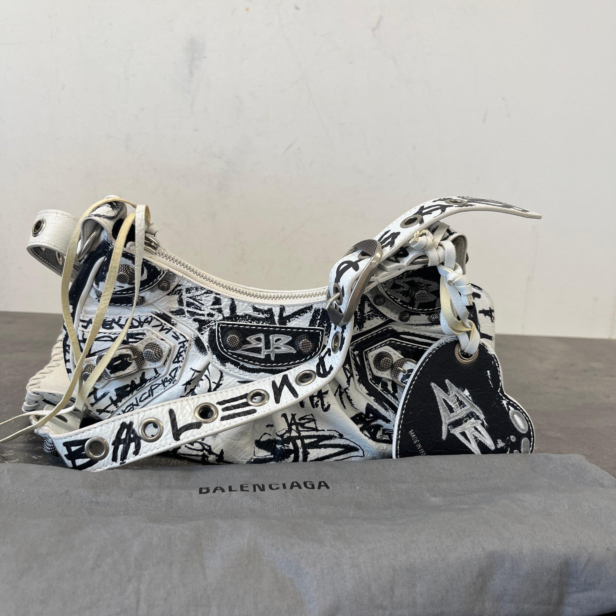 Women's 2022 Graffiti Le Cagole Bag White
