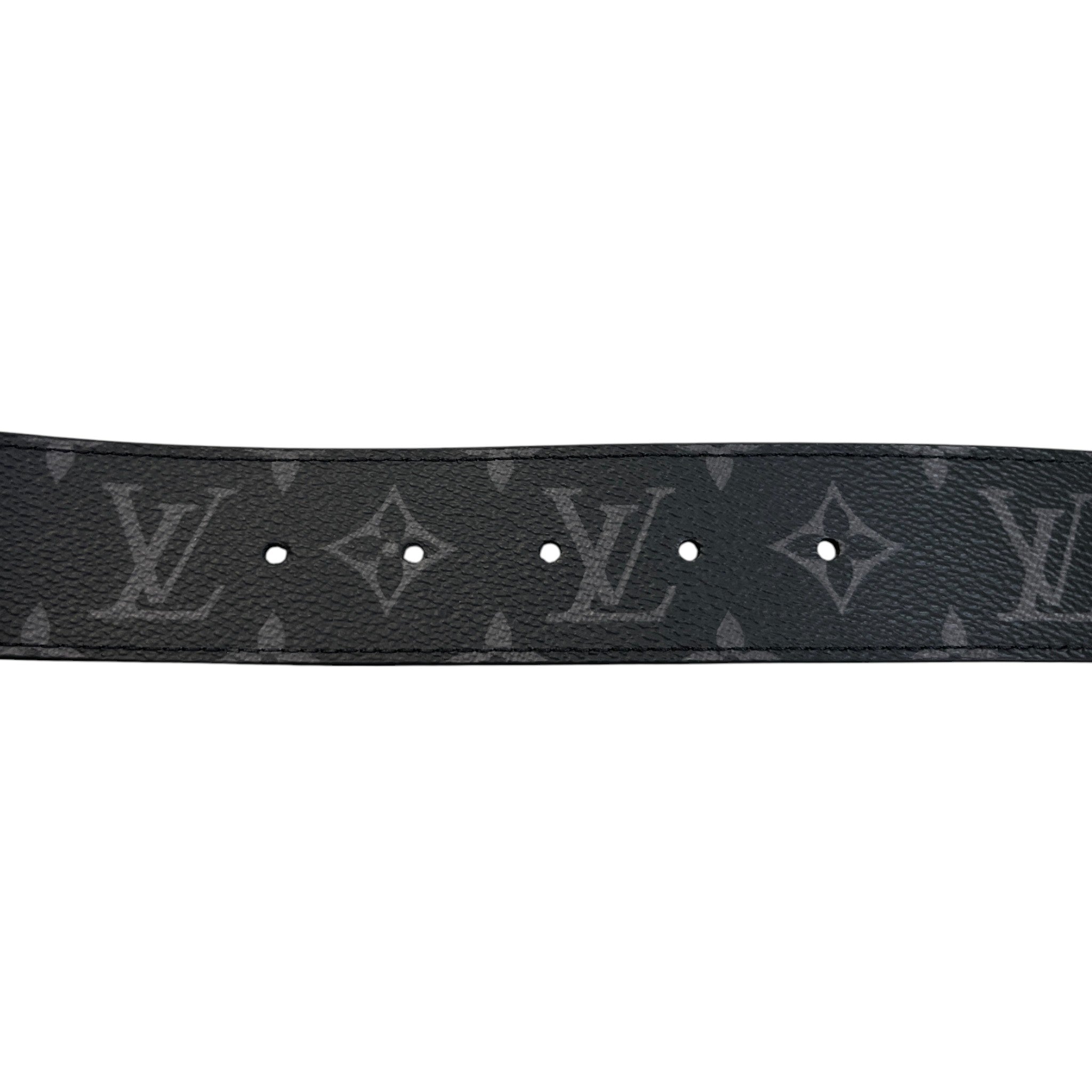 Men's Monogram Eclipse Lv Initials Belt Black