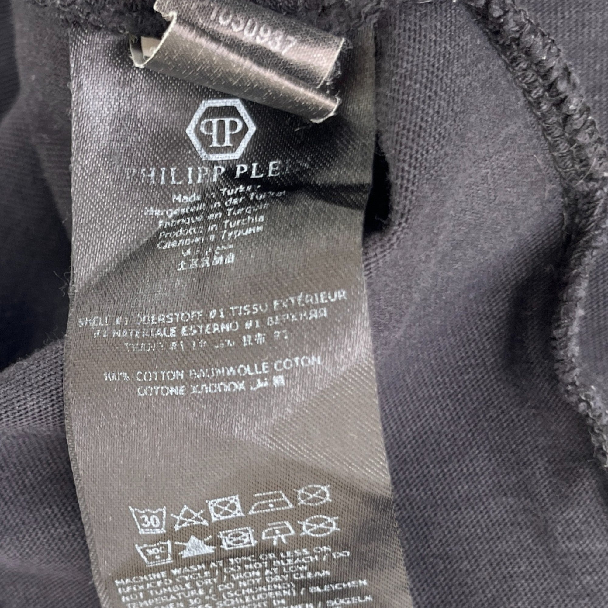 Men's Applique Star Logo T-Shirt Black Size S