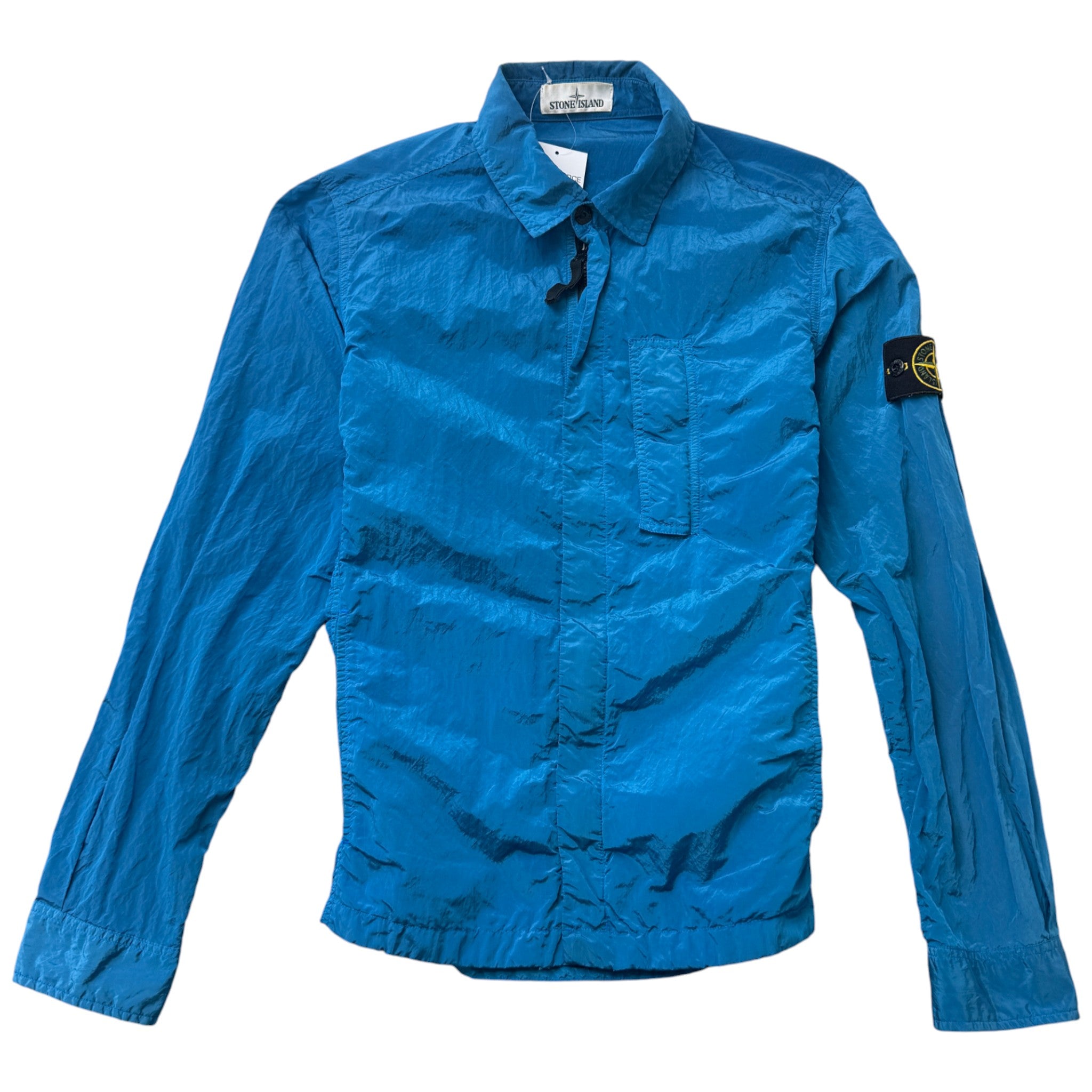 Men's Applique Logo OverShirt Blue Size M