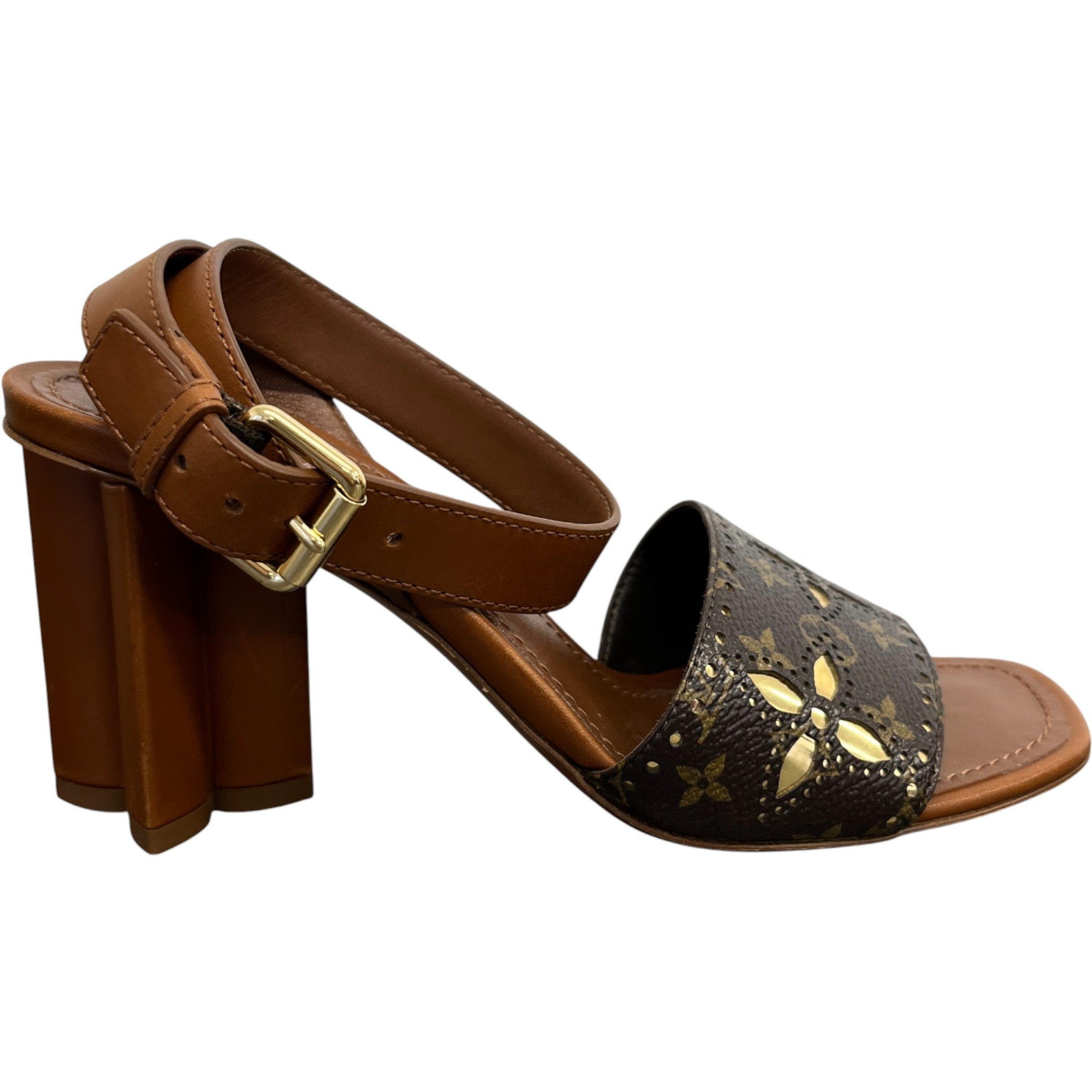 Women's Monogram Silhouette Heels Brown Size EU 36 / UK 3