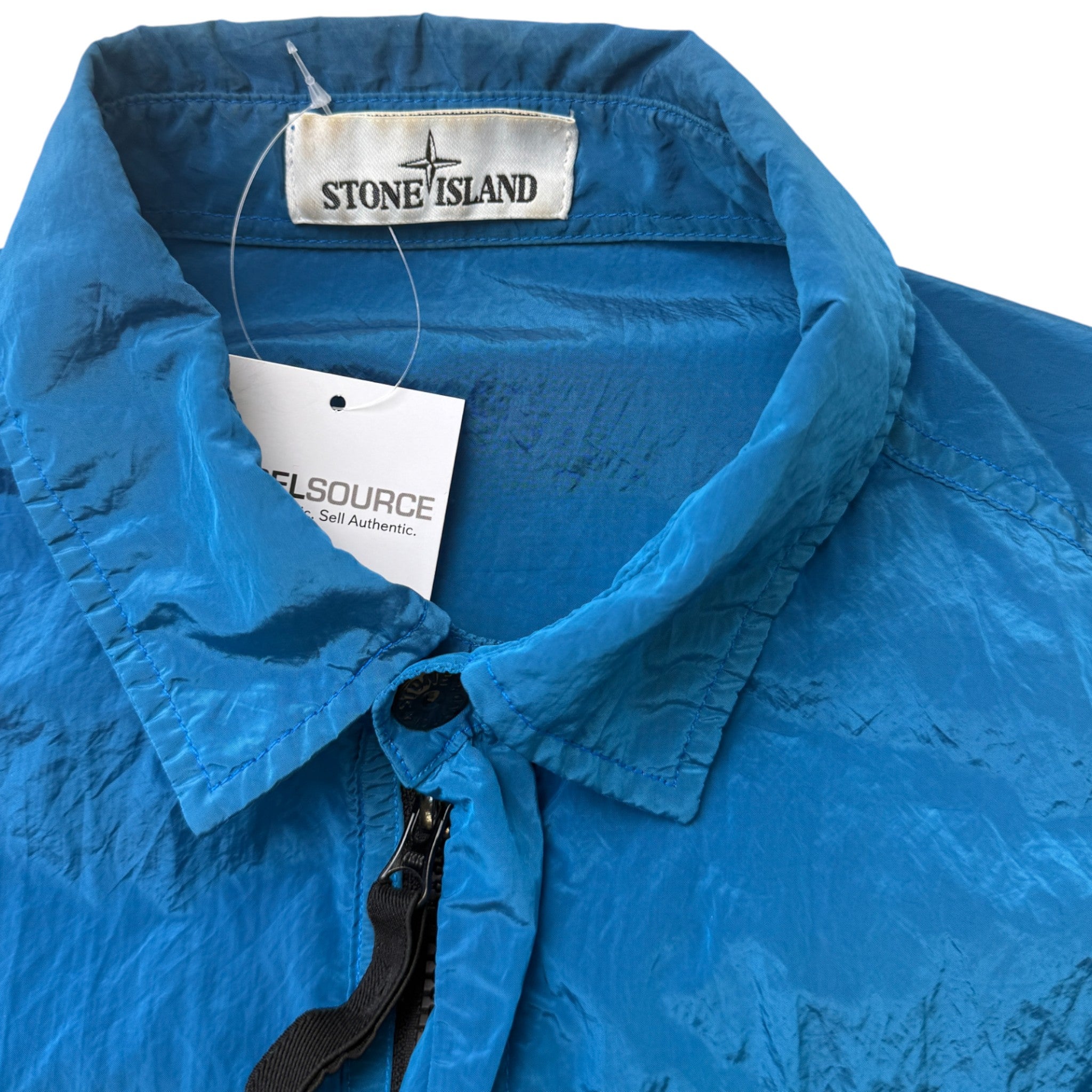 Men's Applique Logo OverShirt Blue Size M