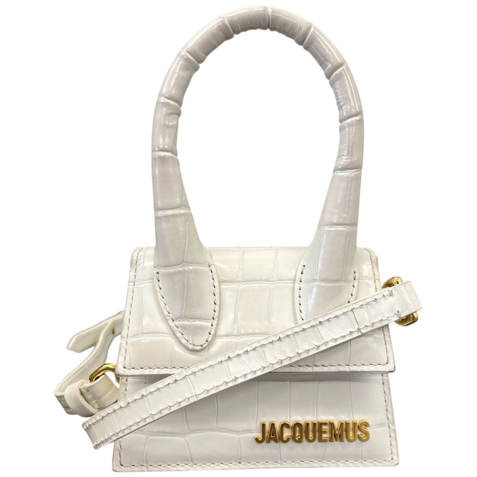 Women's Mini Reptile Le Chequito Handbag White