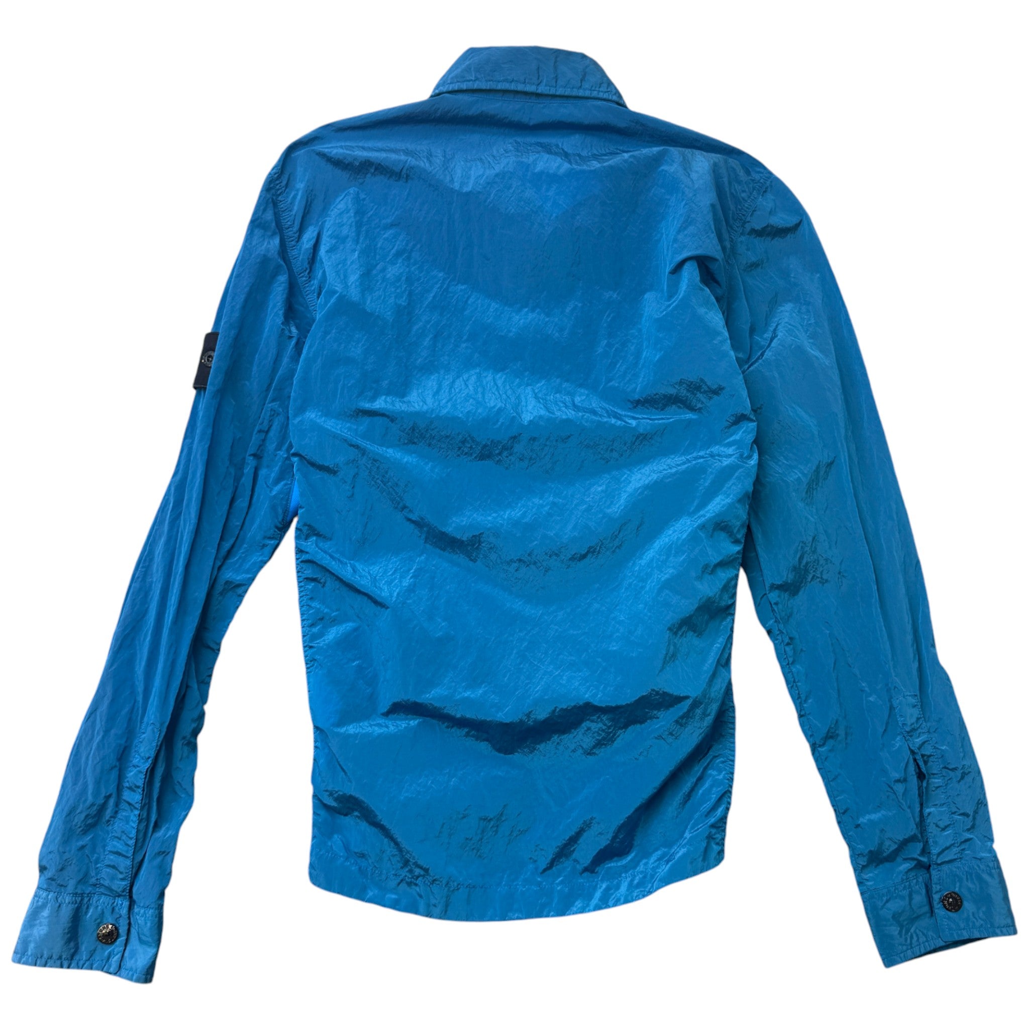 Men's Applique Logo OverShirt Blue Size M