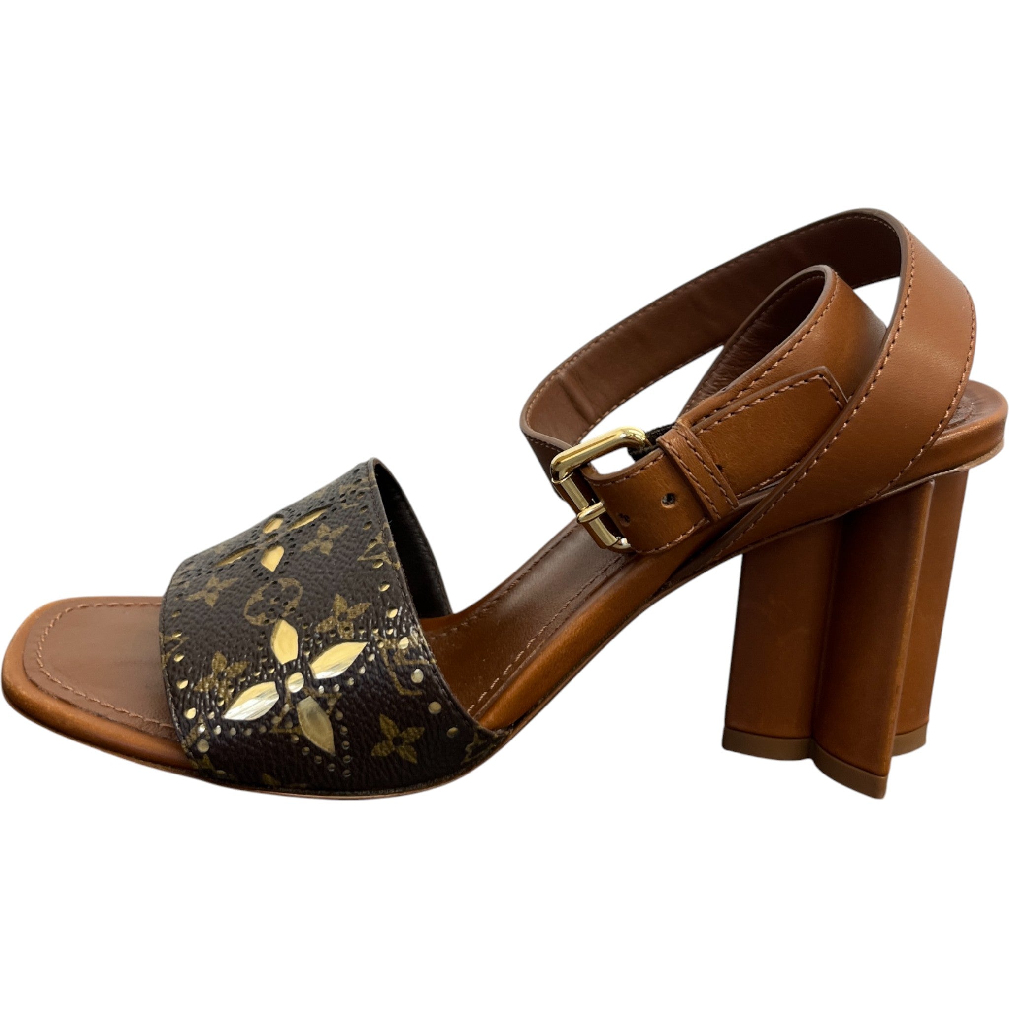 Women's Monogram Silhouette Heels Brown Size EU 36 / UK 3