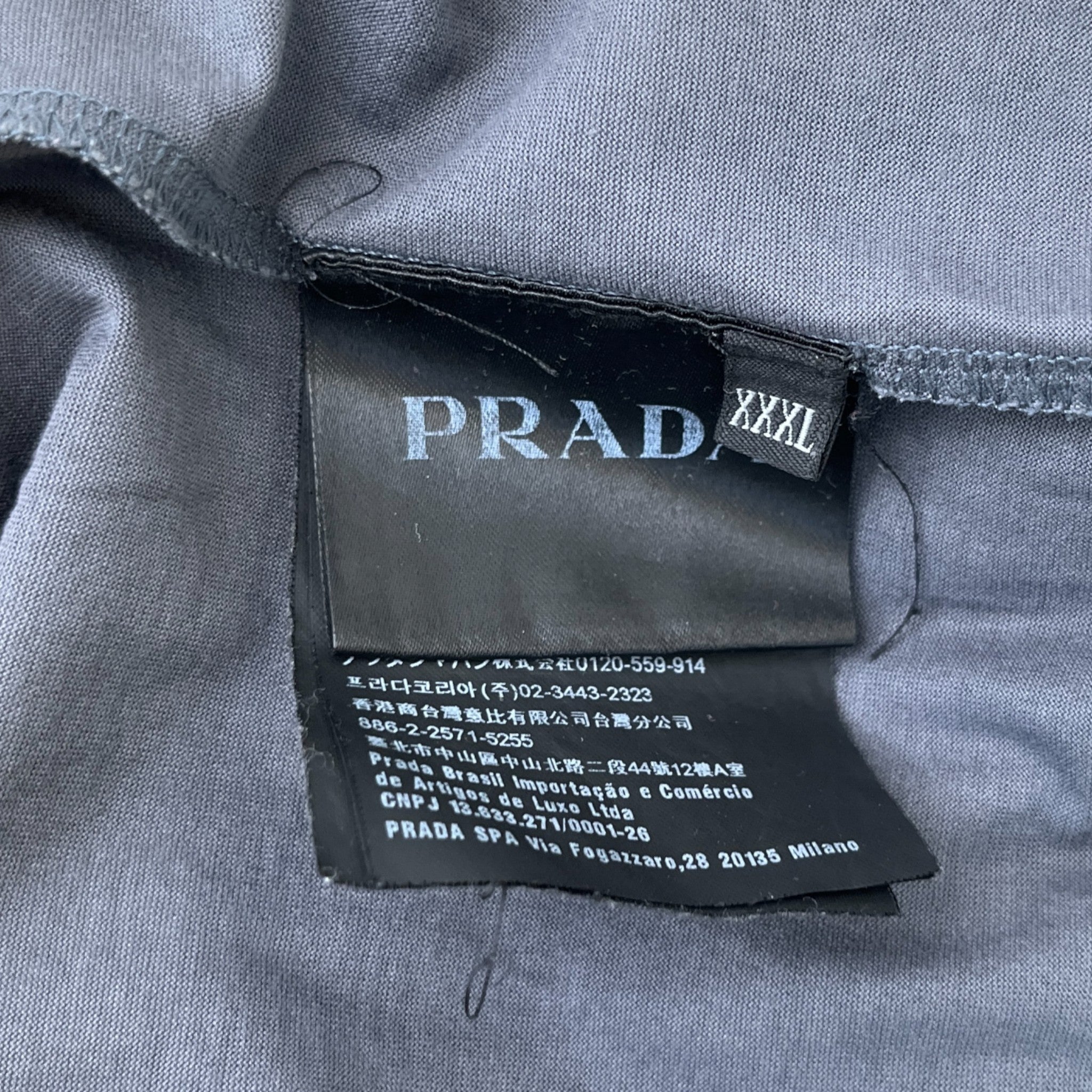 Men's Embroidered Logo T-Shirt Charcoal Size XXXL