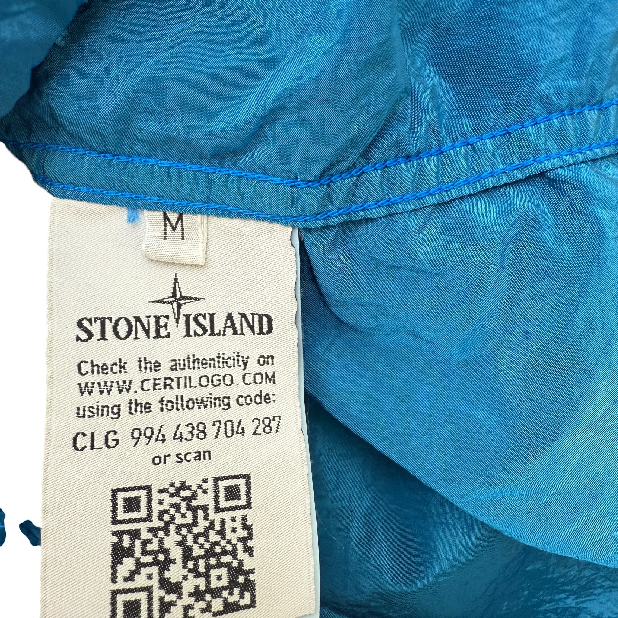 Men's Applique Logo OverShirt Blue Size M