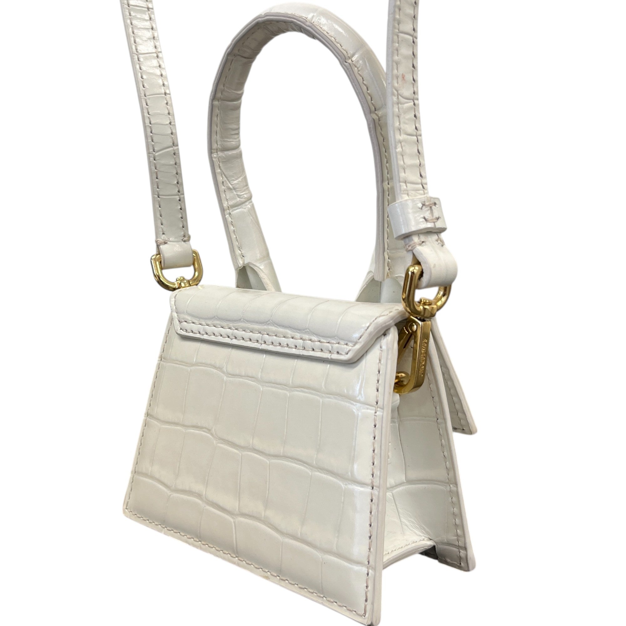 Women's Mini Reptile Le Chequito Handbag White