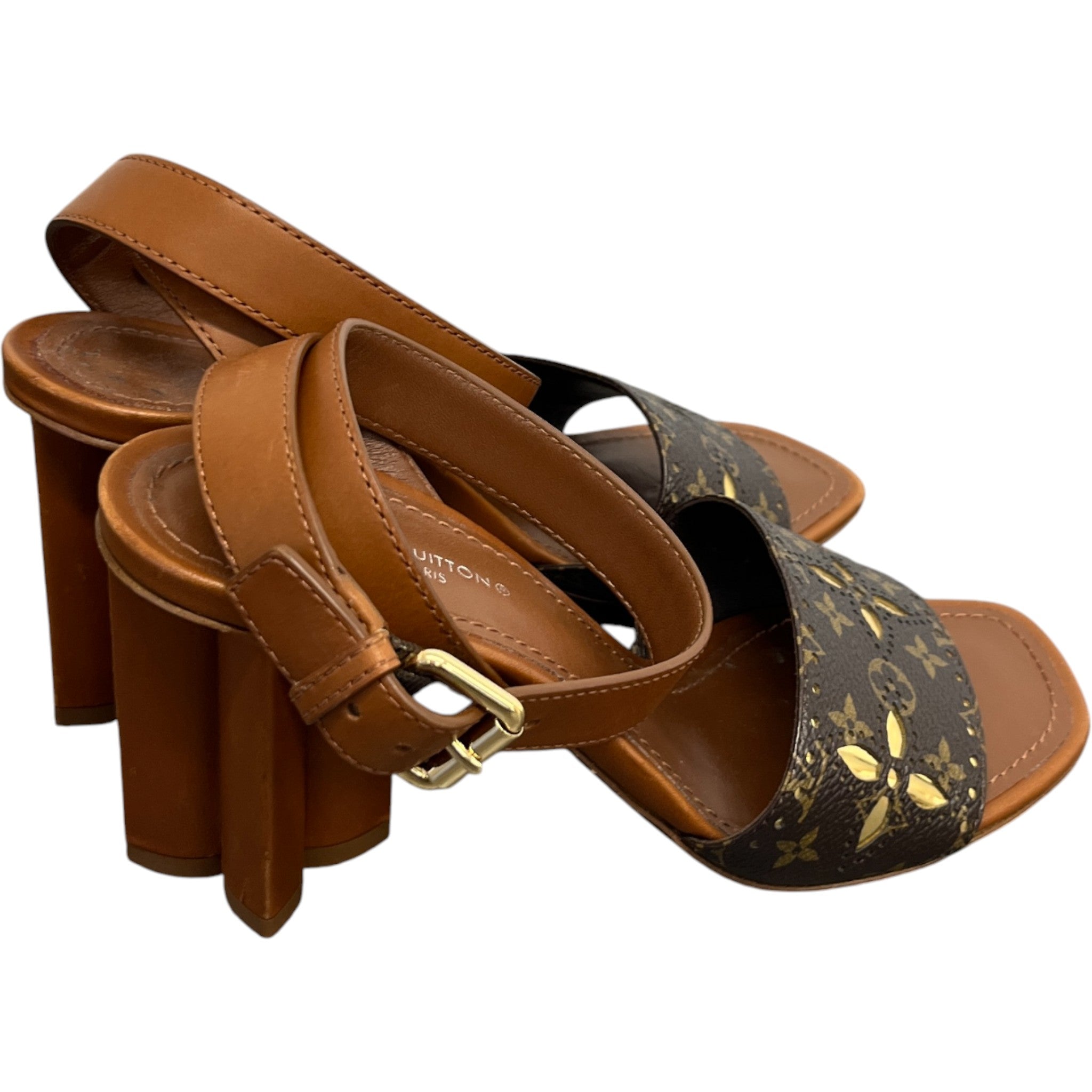 Women's Monogram Silhouette Heels Brown Size EU 36 / UK 3