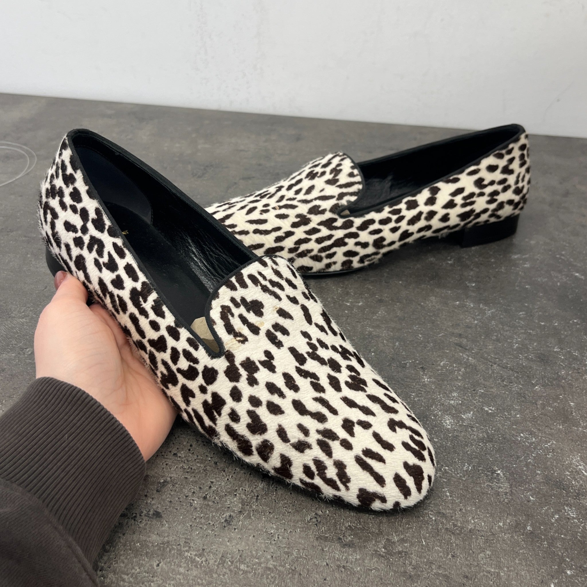 Women's Pony Hair Loafers White Size EU 39 / UK 6