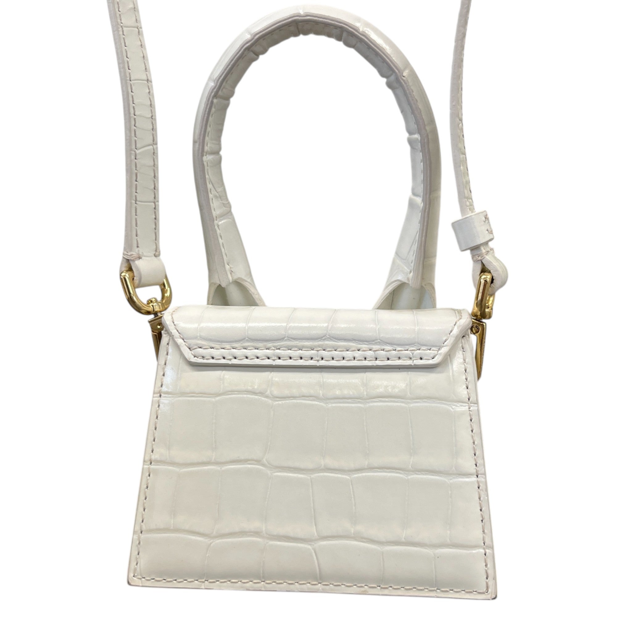 Women's Mini Reptile Le Chequito Handbag White