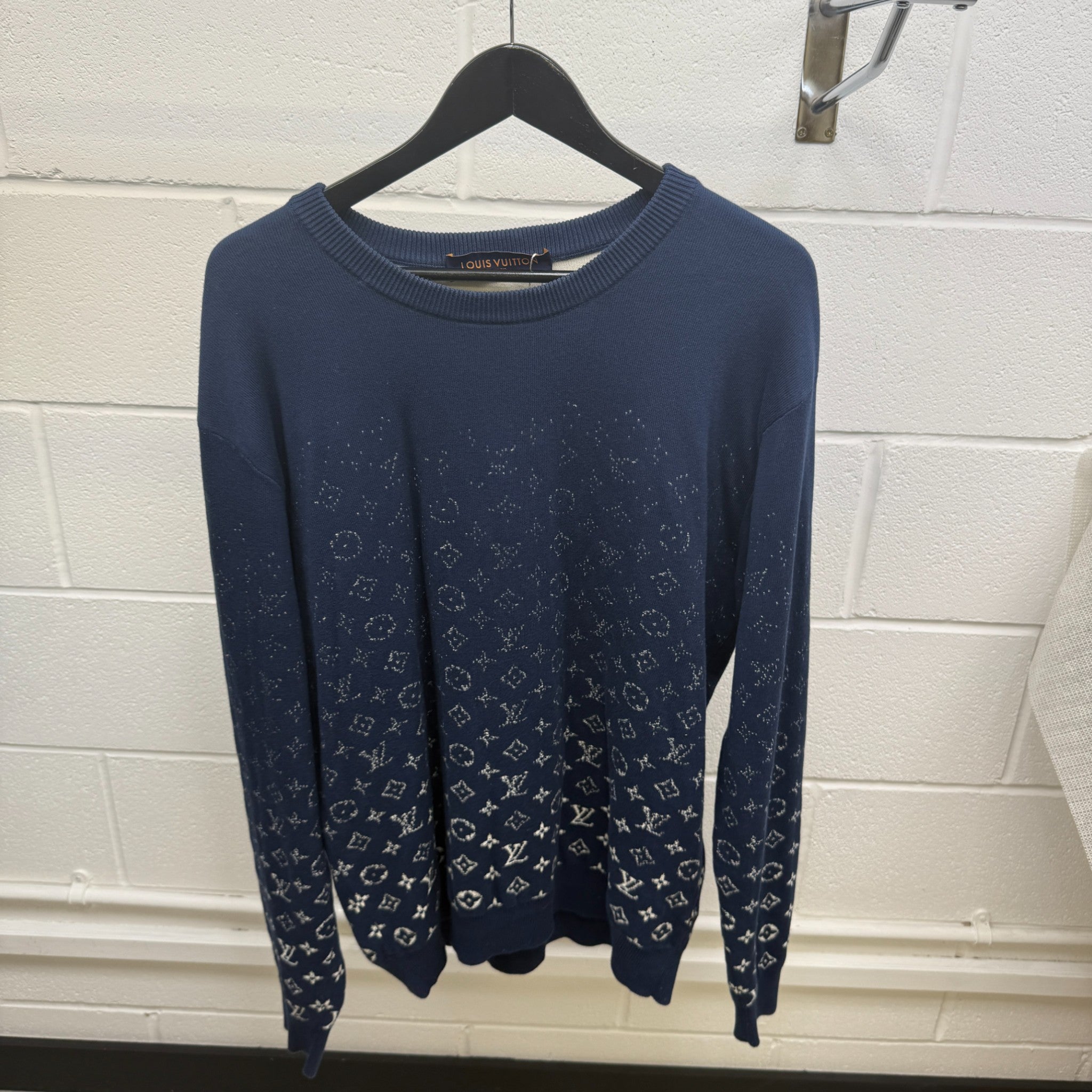 Men's Monogram Gradient Jumper Navy Size XL