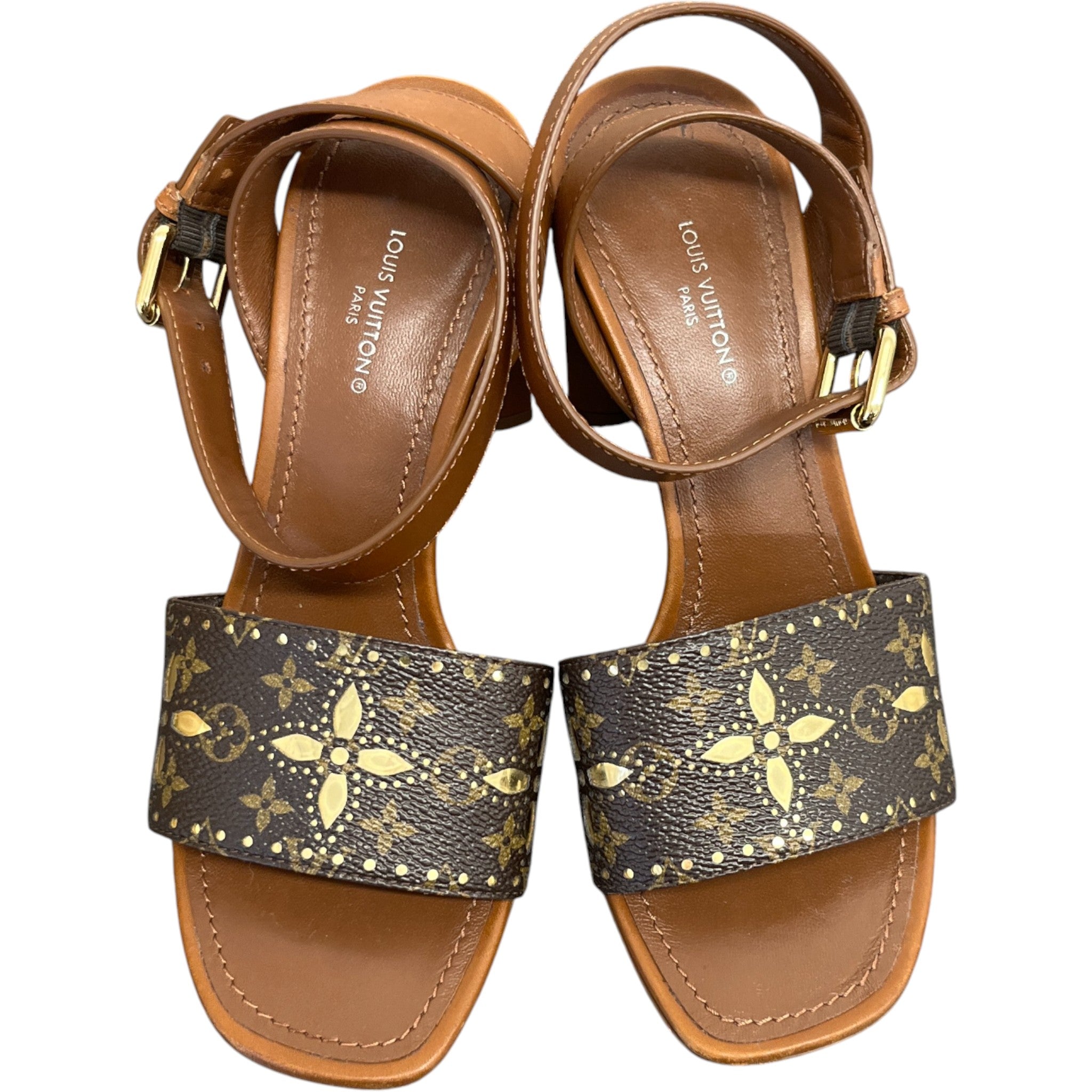 Women's Monogram Silhouette Heels Brown Size EU 36 / UK 3