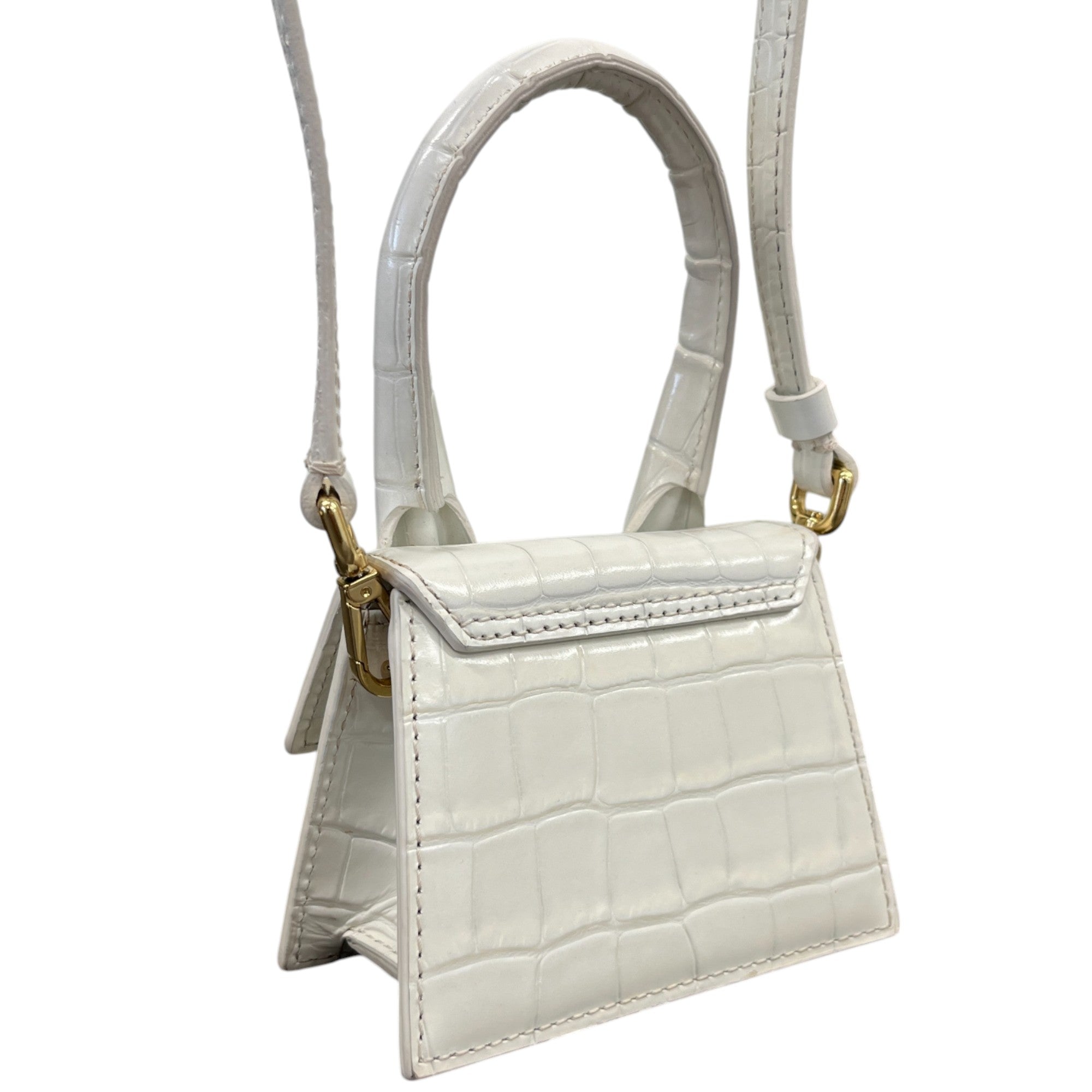 Women's Mini Reptile Le Chequito Handbag White