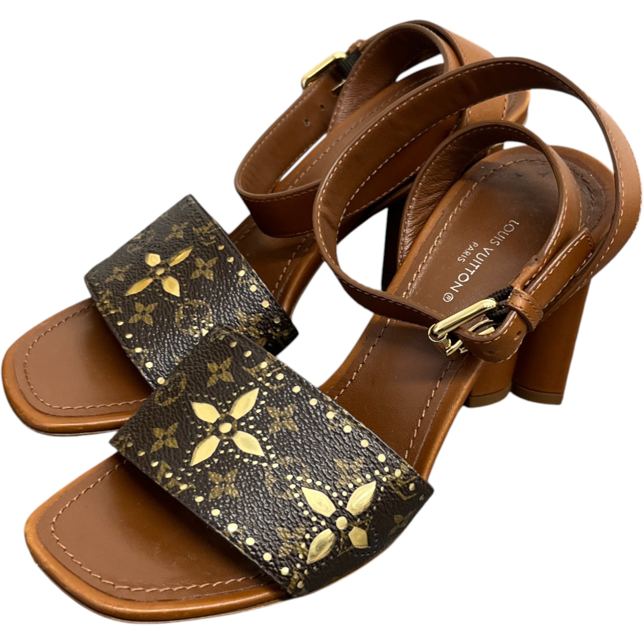 Women's Monogram Silhouette Heels Brown Size EU 36 / UK 3