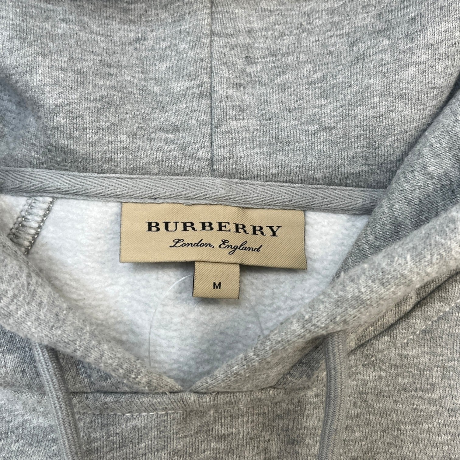 Men's Embroidered Logo Hoodie Grey Size M