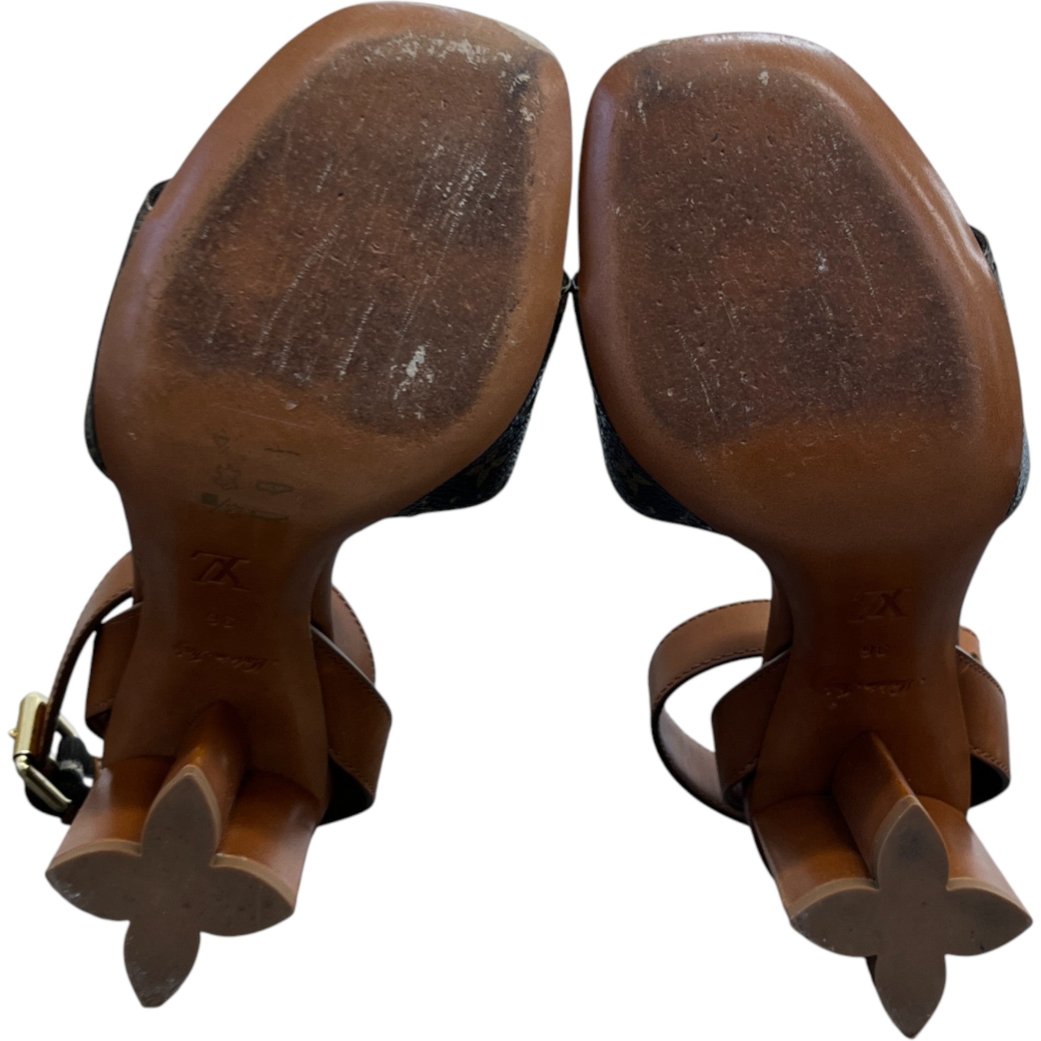 Women's Monogram Silhouette Heels Brown Size EU 36 / UK 3