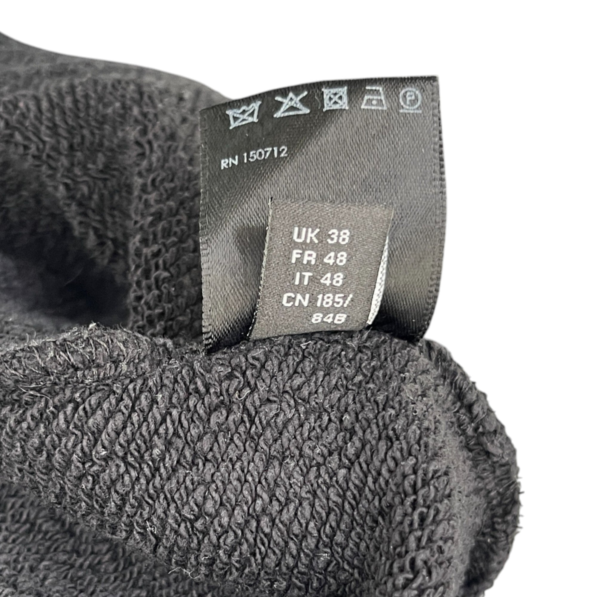 Men's Rhinestone Embellished Hoodie Black Size M