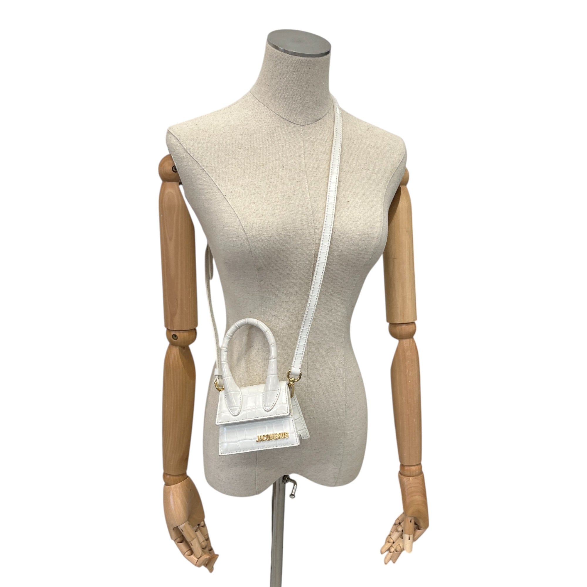 Women's Mini Reptile Le Chequito Handbag White