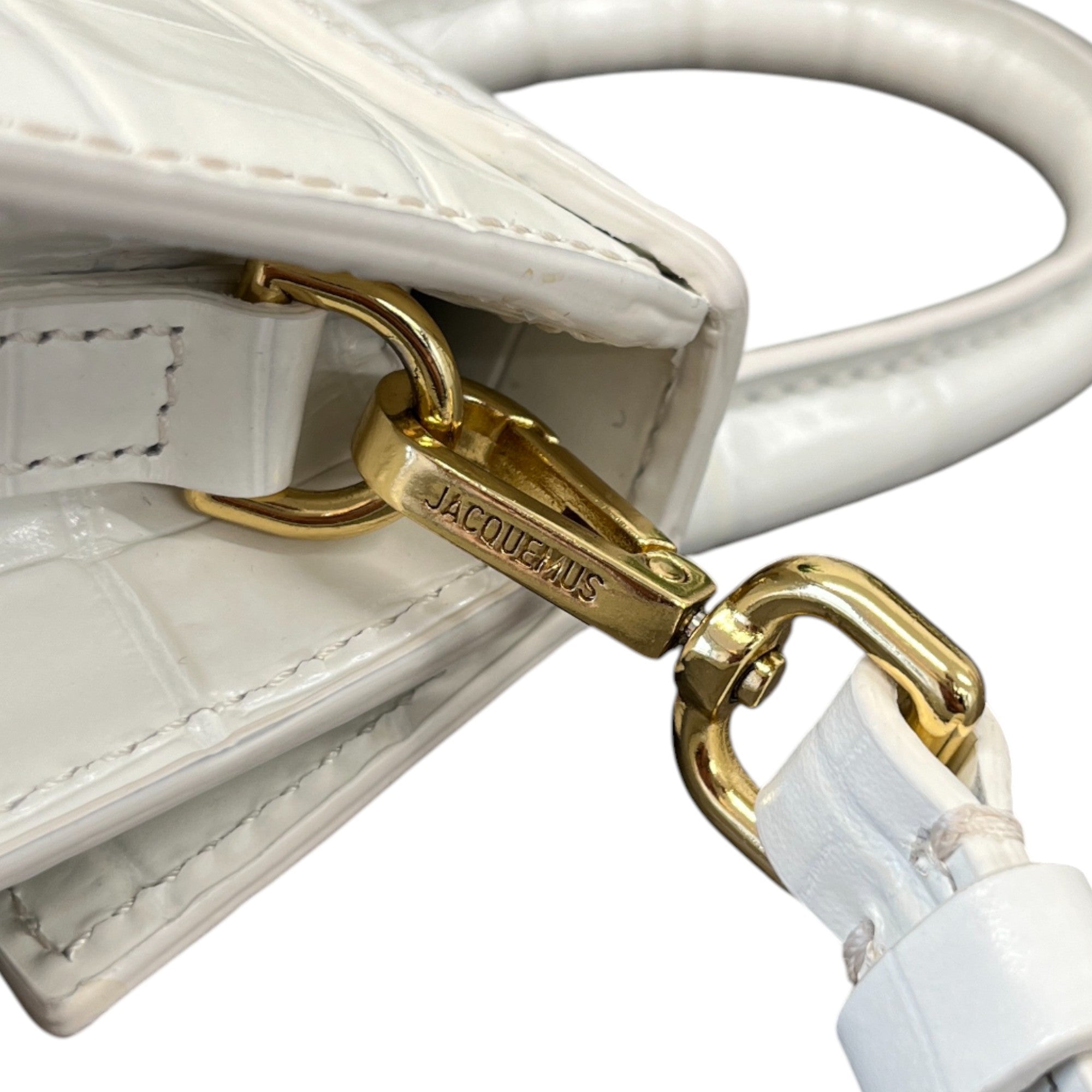 Women's Mini Reptile Le Chequito Handbag White