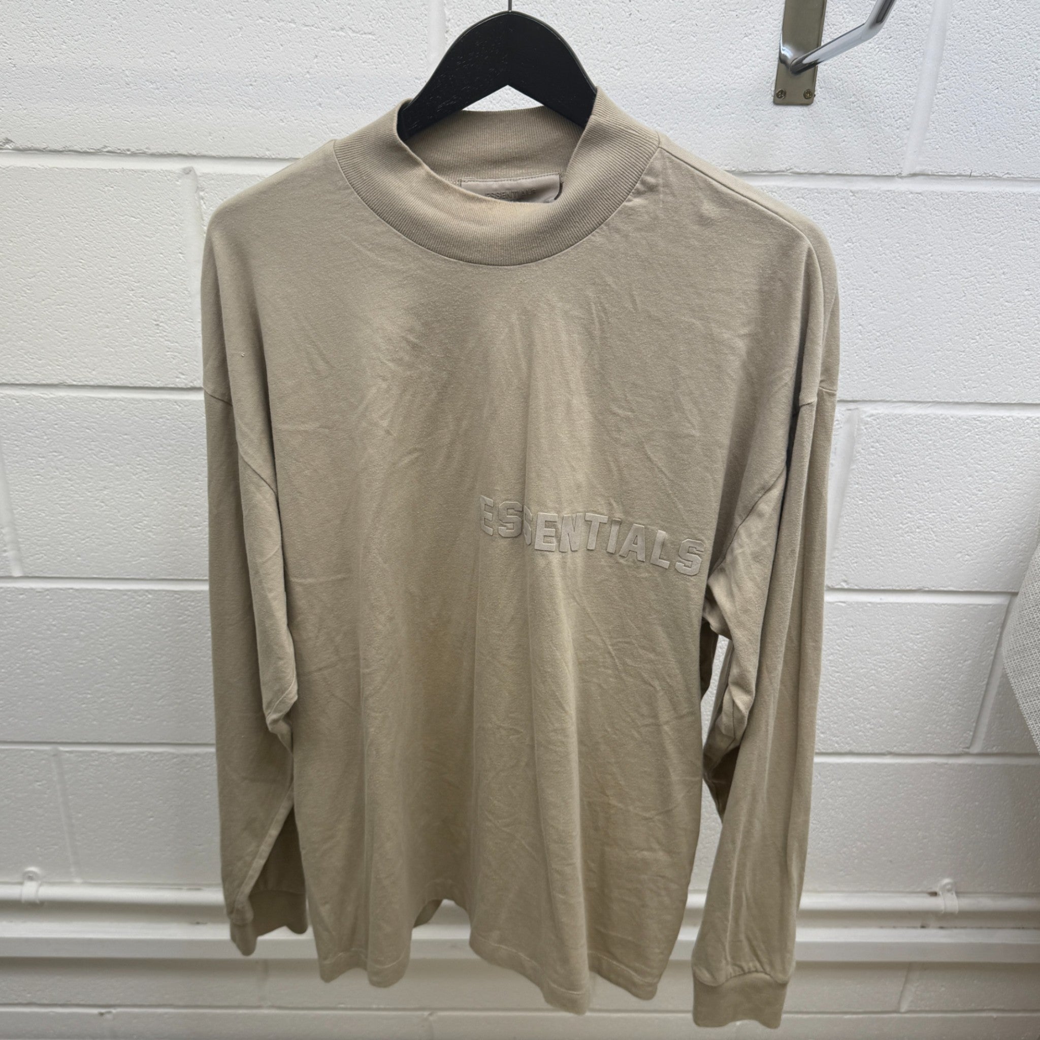 Men's Logo Patch T-Shirt Tan Size S