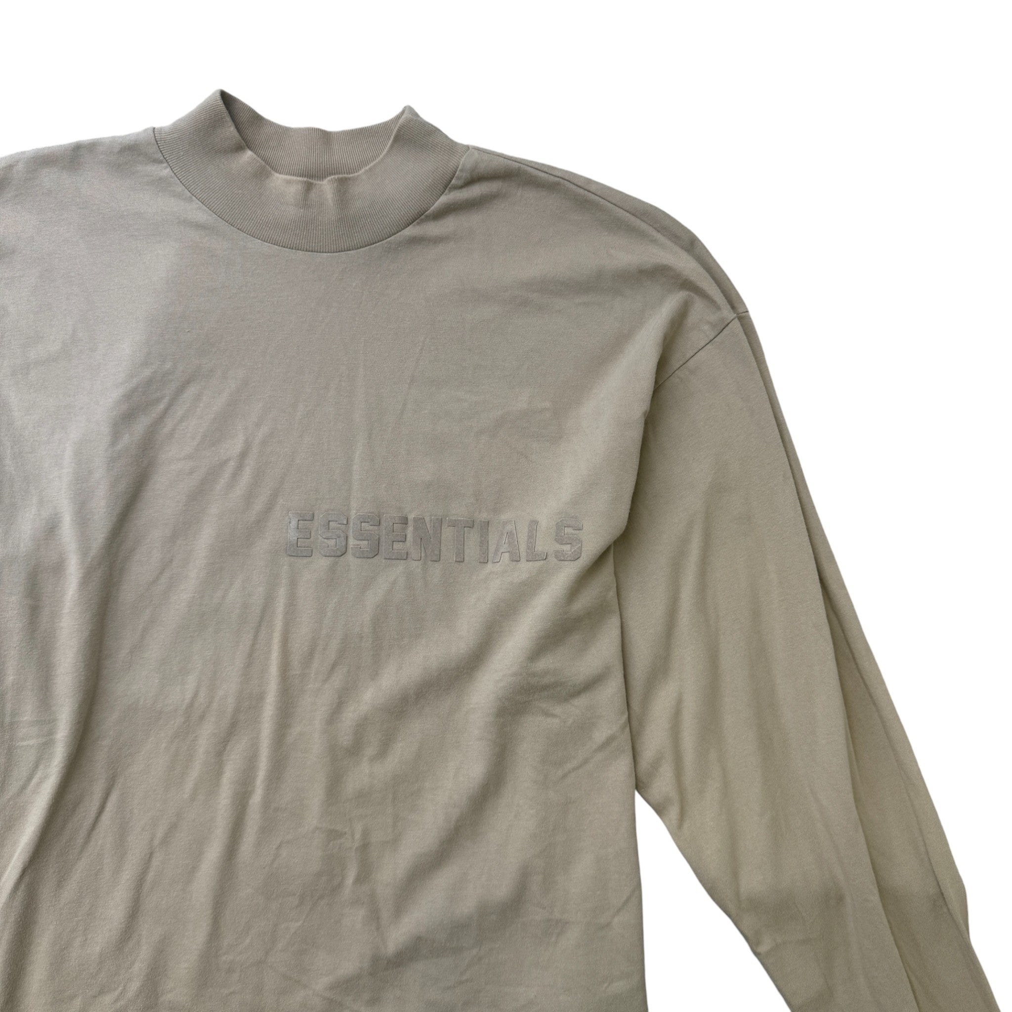 Men's Logo Patch T-Shirt Tan Size S