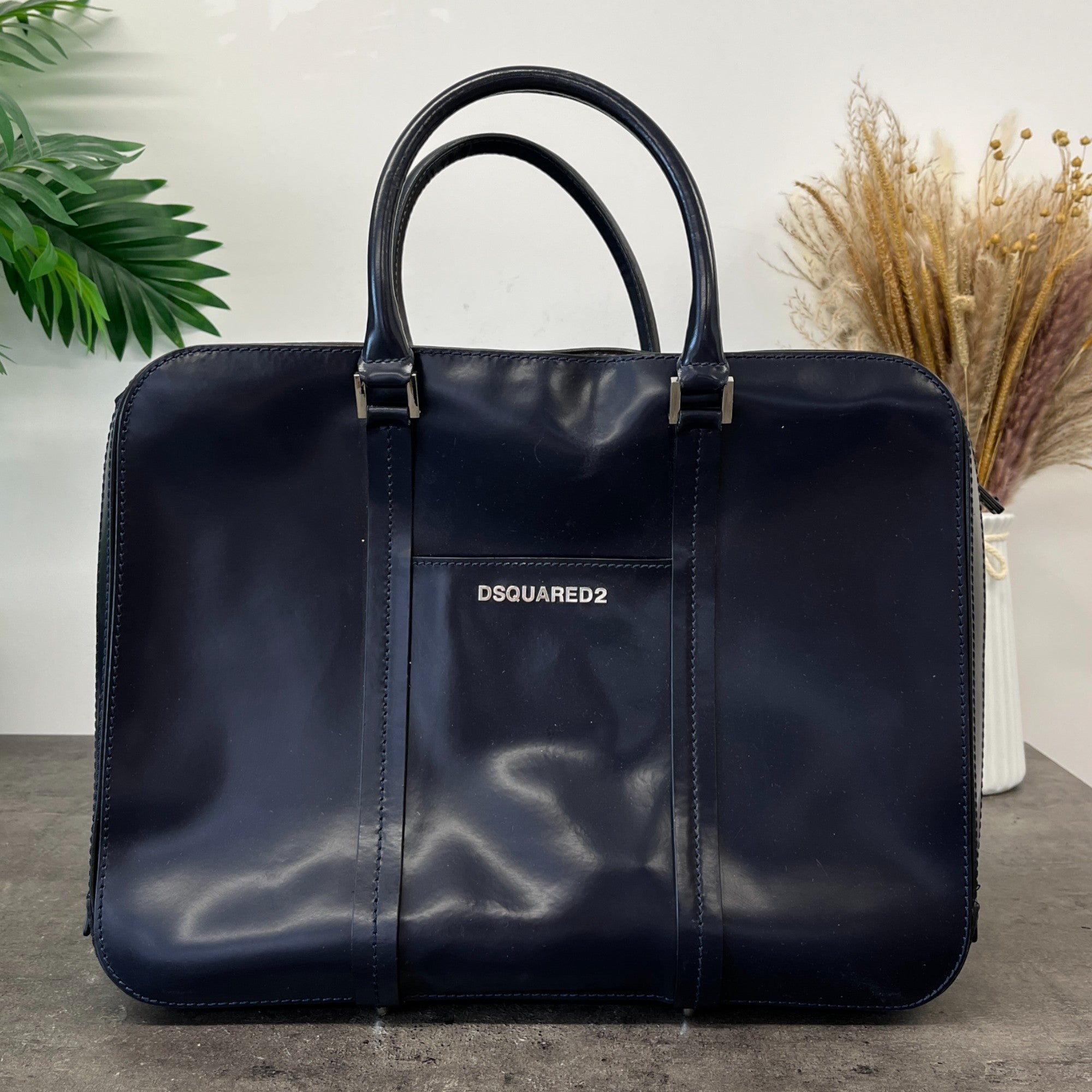 Men's Large Logo Brief Bag Navy