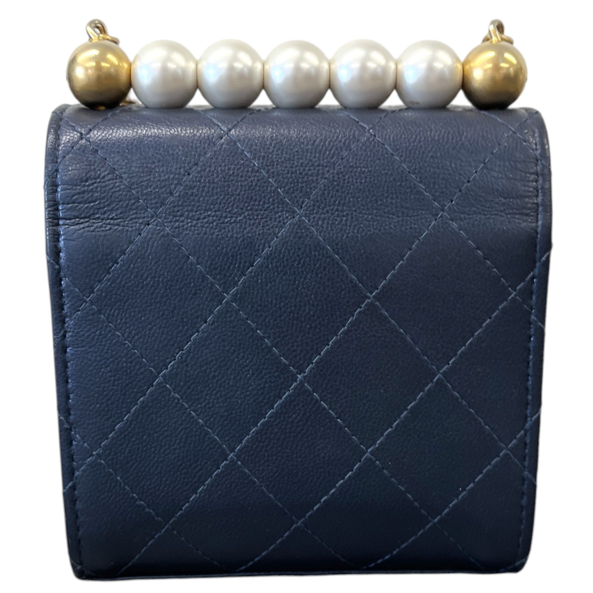Women's Mini Cc Chic Pearl Crossbody Bag Navy