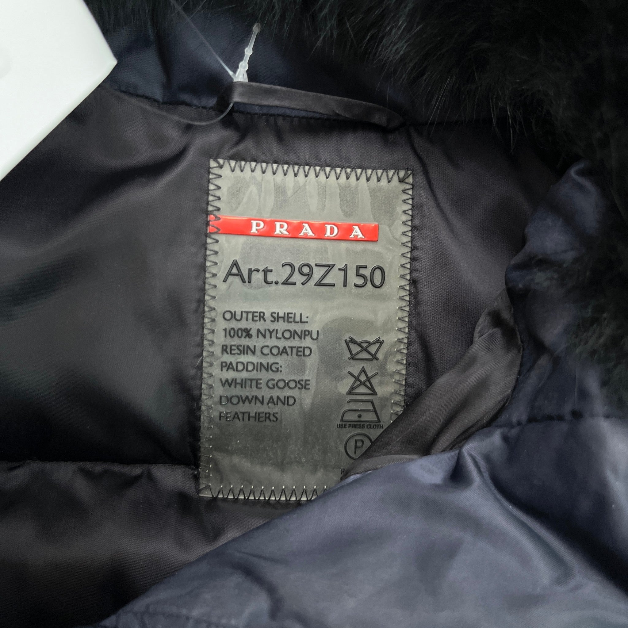 Women's Plaque Logo Down Jacket Navy Size IT 40 / UK 8