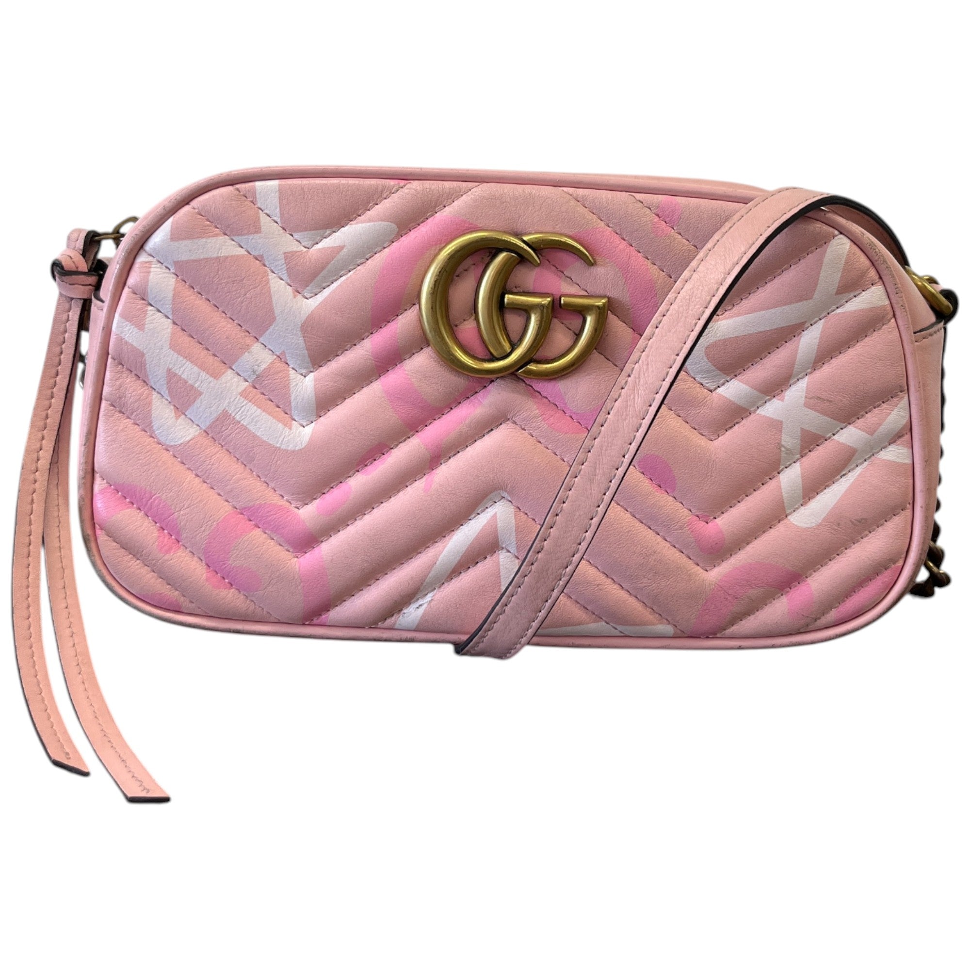 Women's Gg Graffiti Marmont Bag Pink