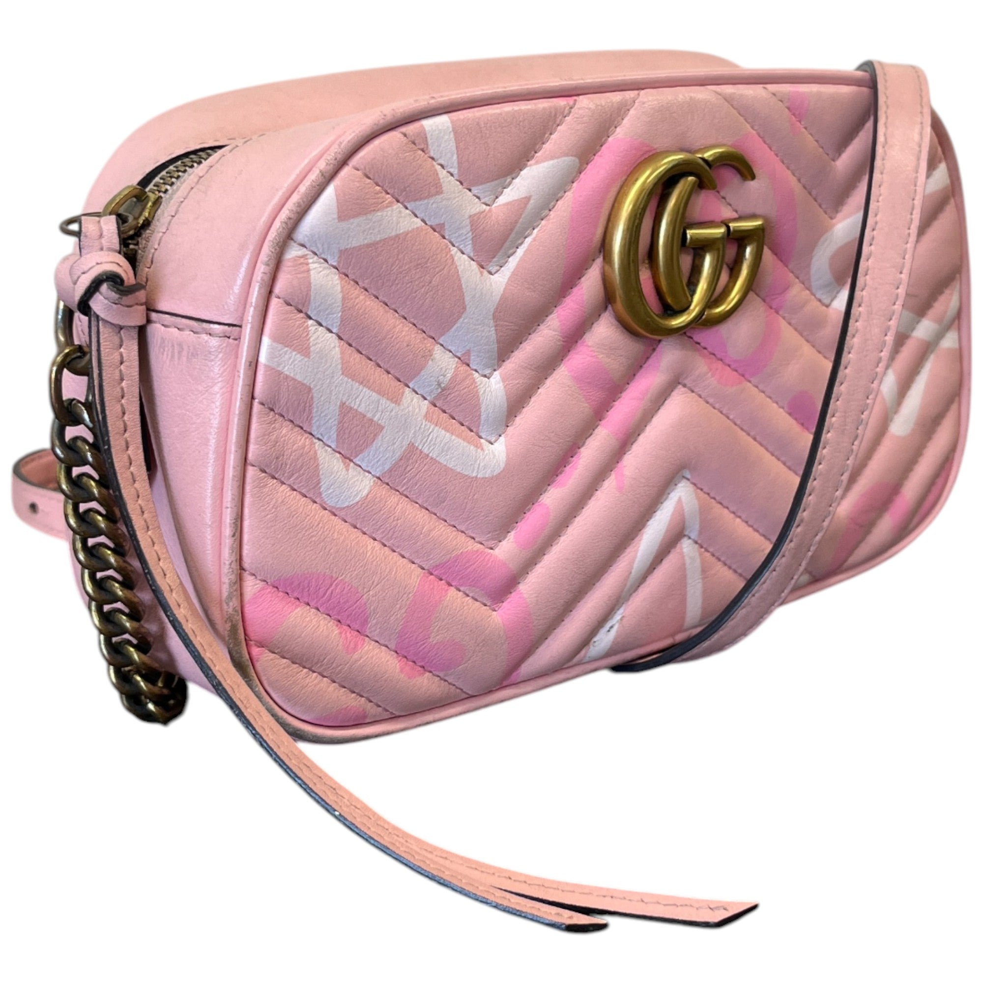 Women's Gg Graffiti Marmont Bag Pink