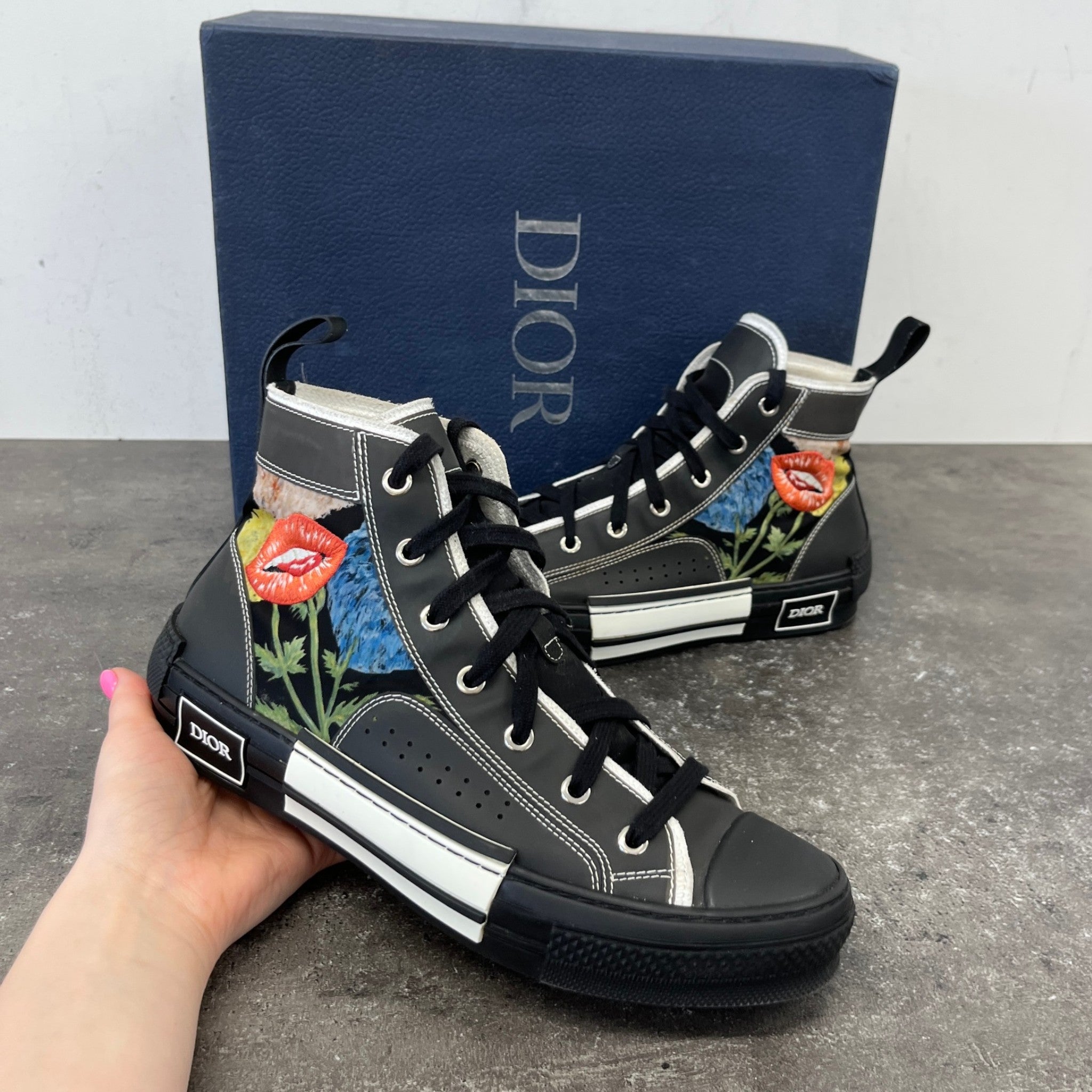 Men's X Raymond Pettibon B23 High Trainers Black Size EU 40.5 / UK 6.5