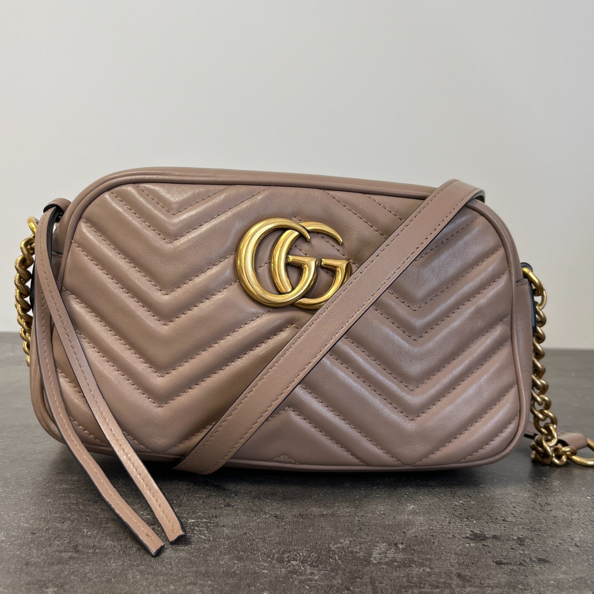 Women's Gg Marmont Camera Bag Nude