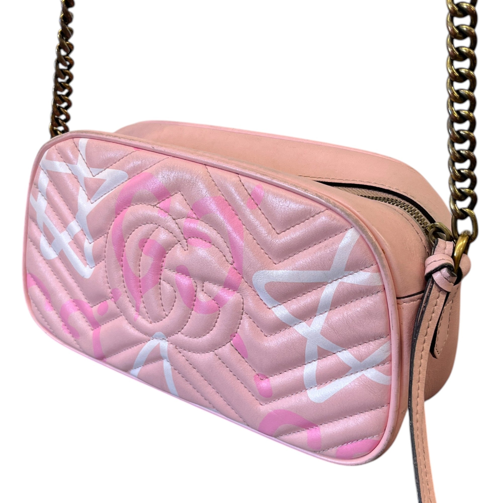 Women's Gg Graffiti Marmont Bag Pink