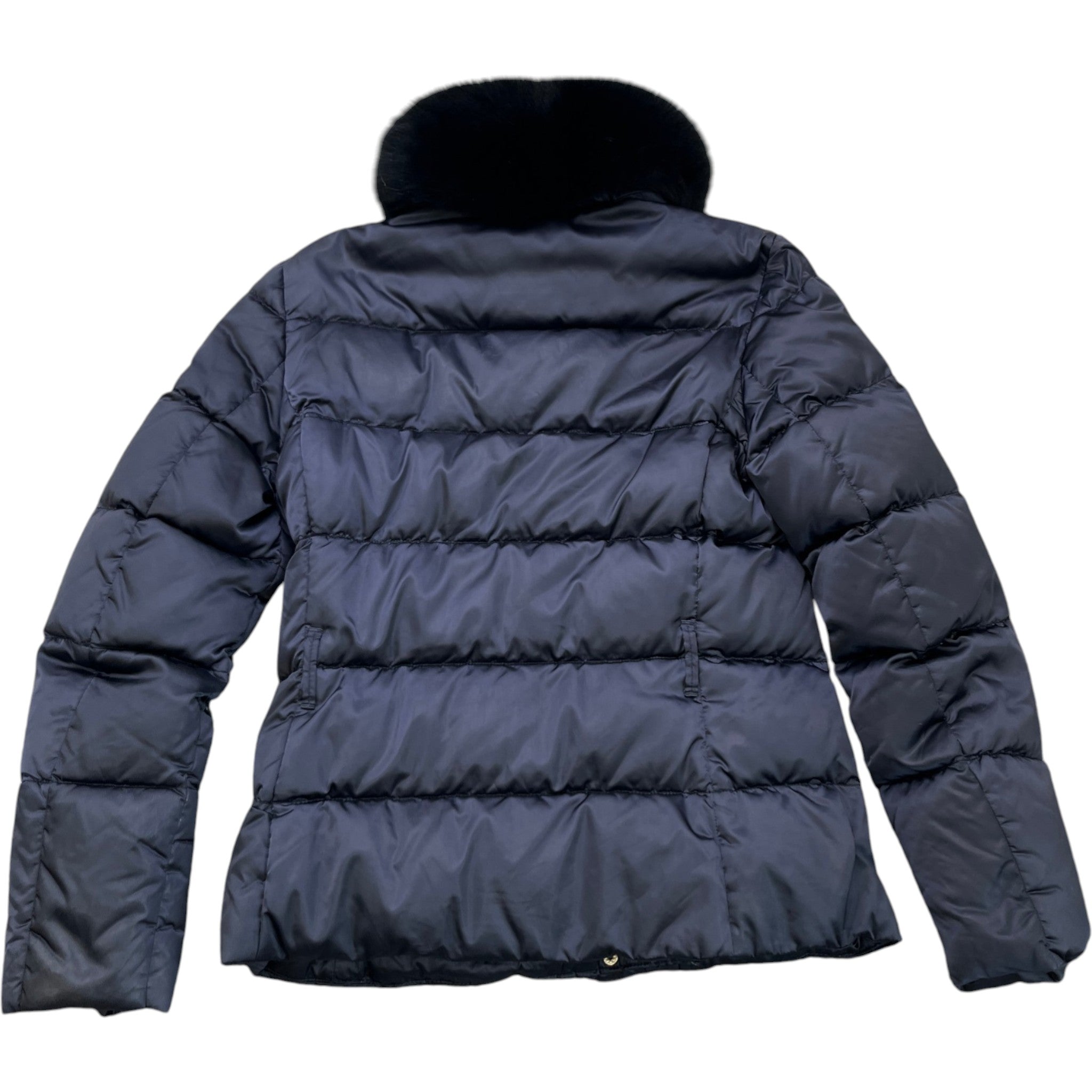 Women's Plaque Logo Down Jacket Navy Size IT 40 / UK 8