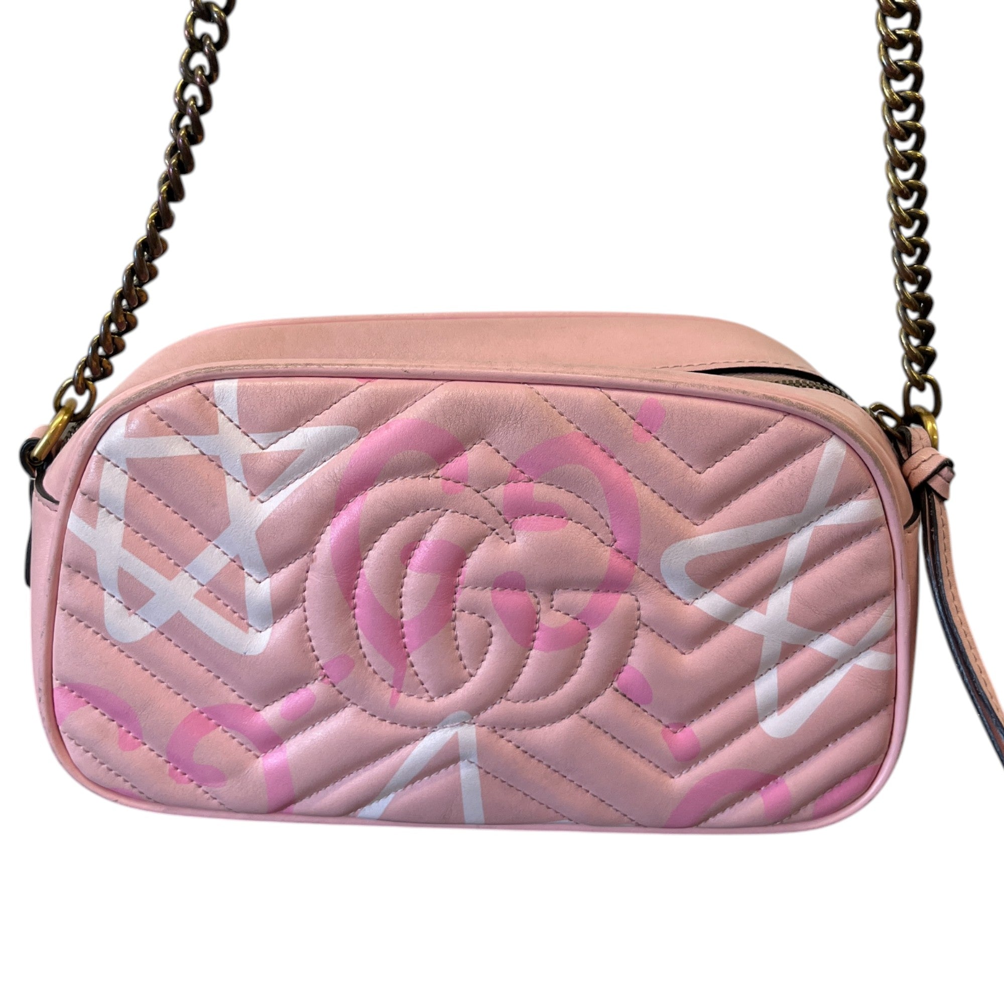 Women's Gg Graffiti Marmont Bag Pink