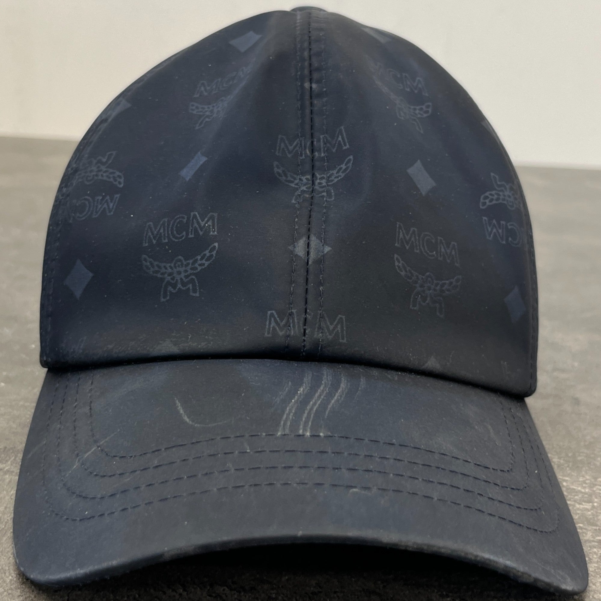 Men's Monogram Print Cap Navy